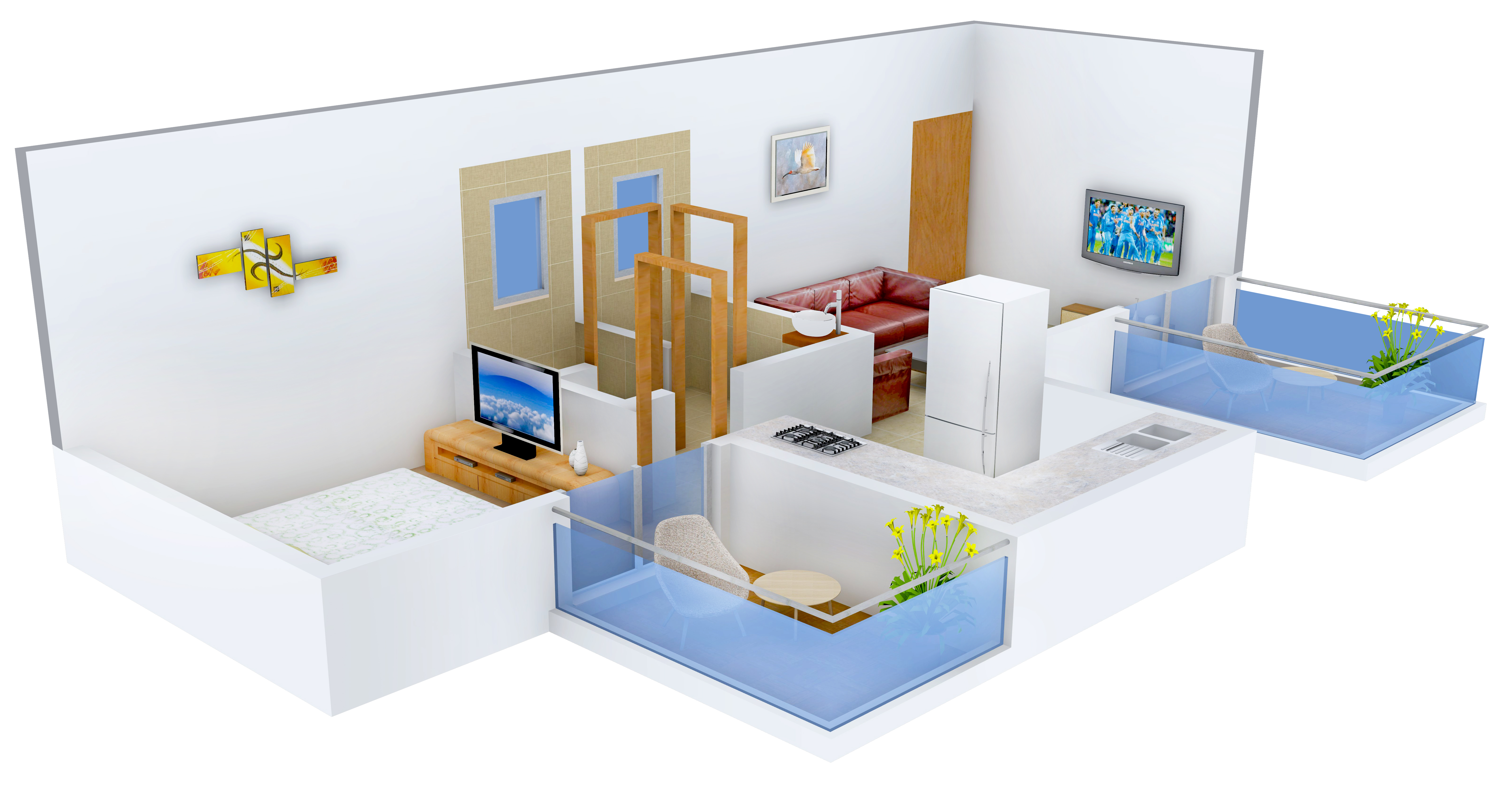 3DFloorPlan of Anant Prayag Landbreeze