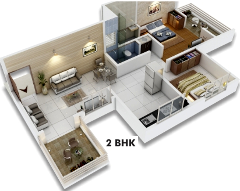 3DFloorPlan of Anant Prayag Landbreeze