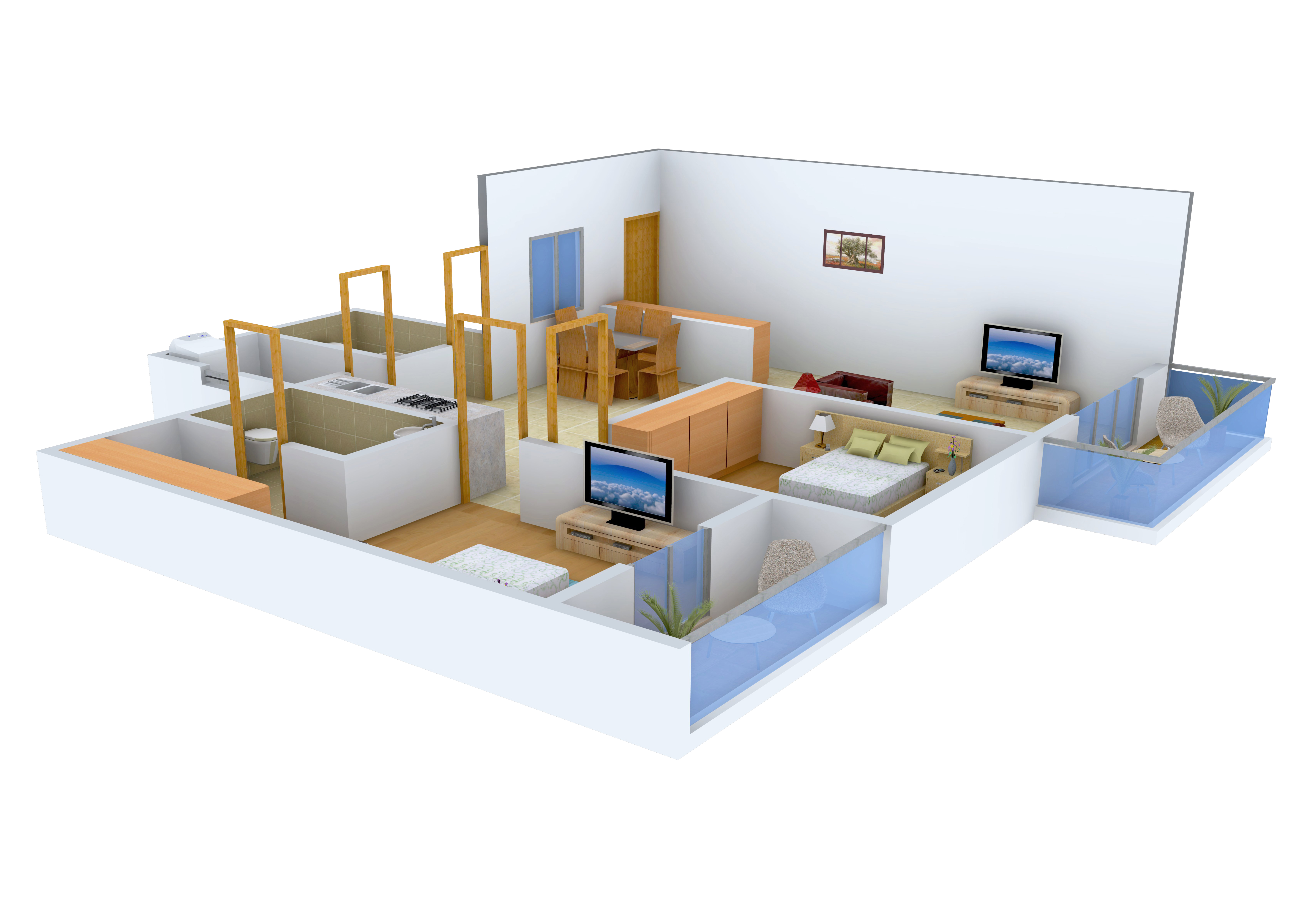 3DFloorPlan of Prakruthi Enclave