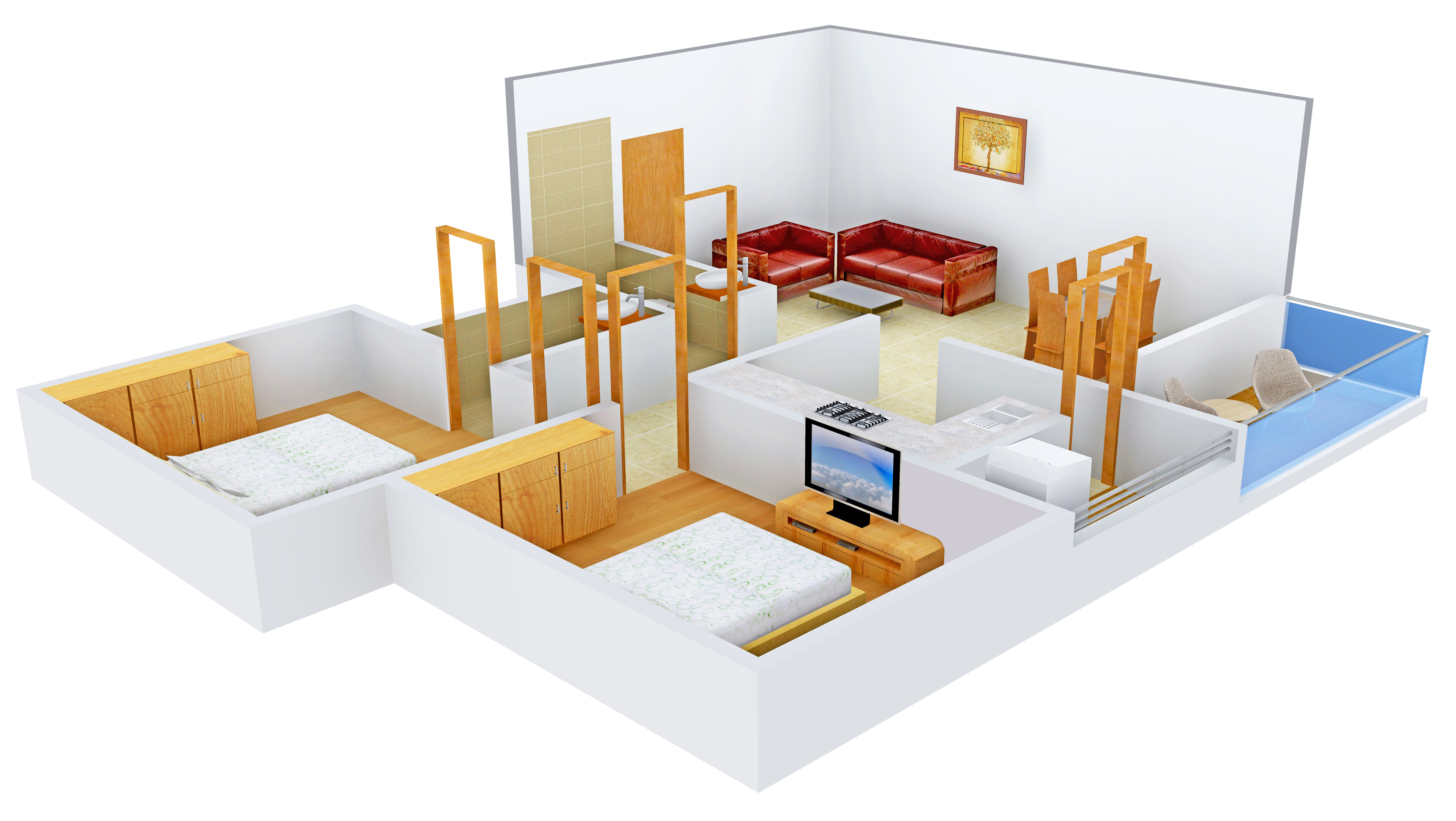 3DFloorPlan of Maa Sunrise Heights
