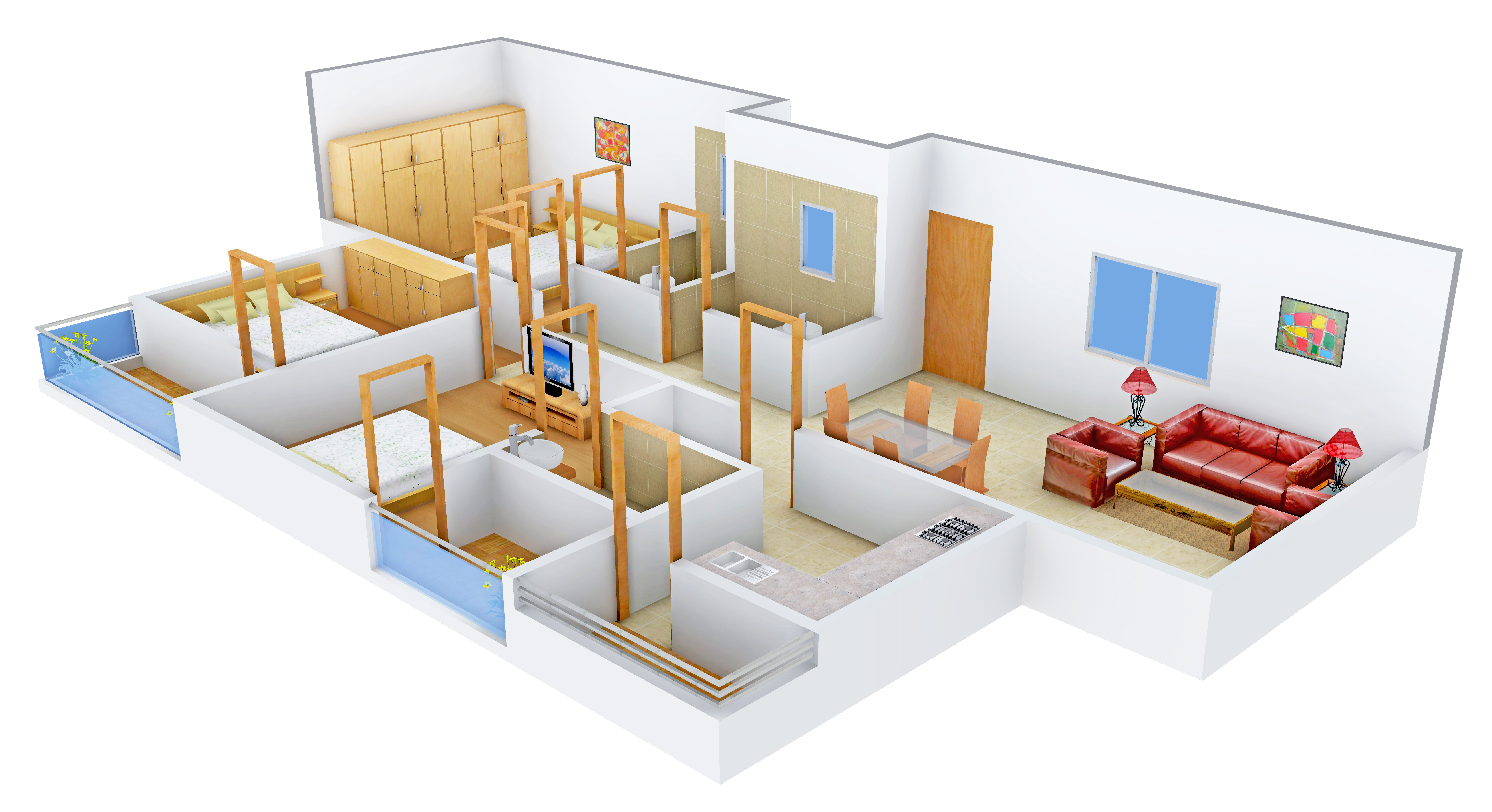 3DFloorPlan of Maa Sunrise Heights