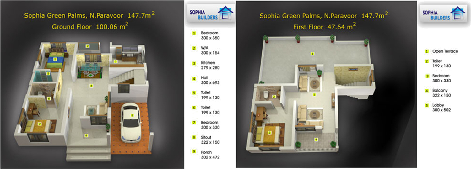 3DFloorPlan of Sophia Greenpalms