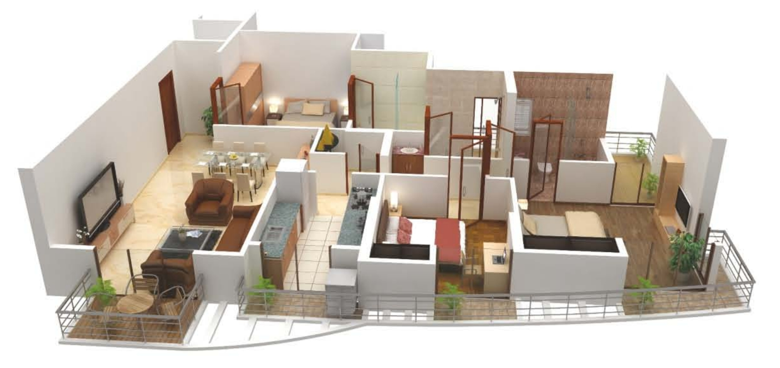 3DFloorPlan of Oswal Bella Vista