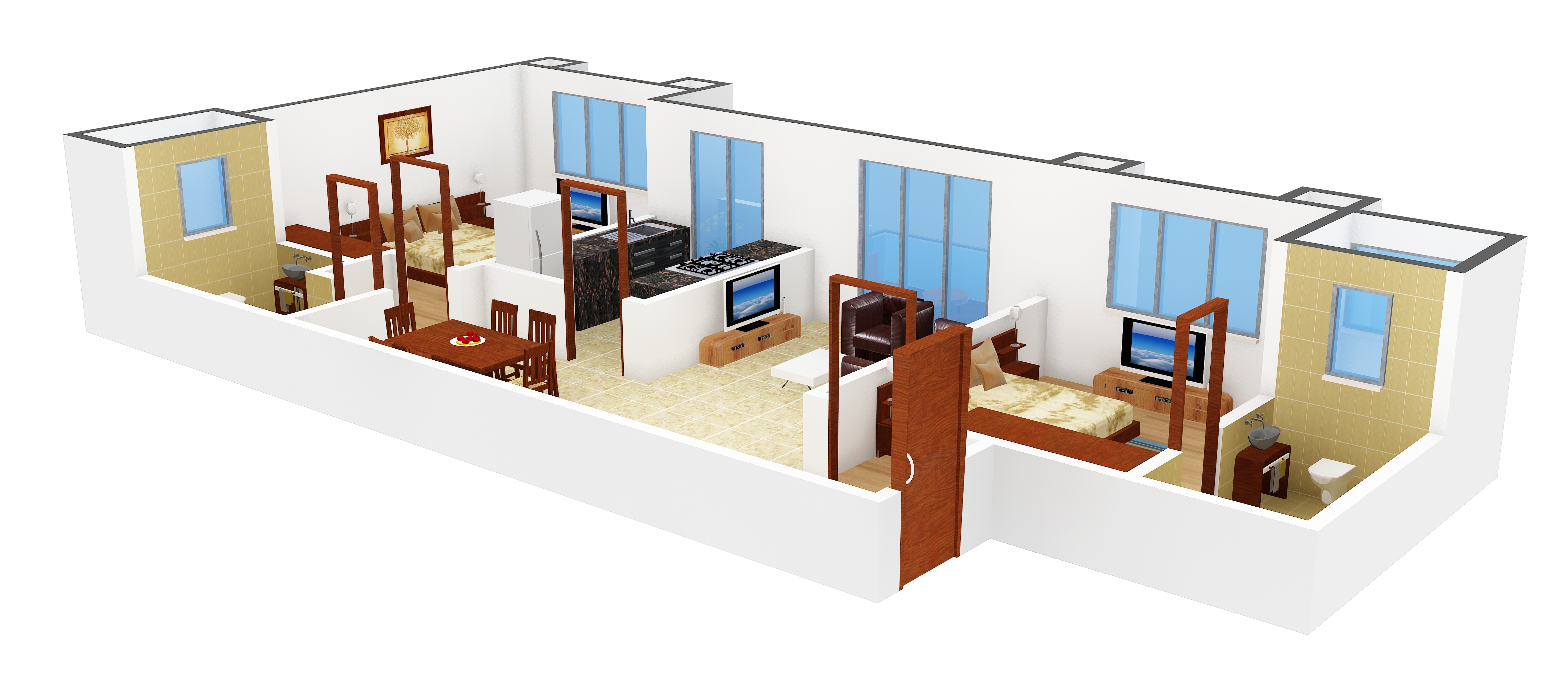 3DFloorPlan of Nahar Rosa Alba