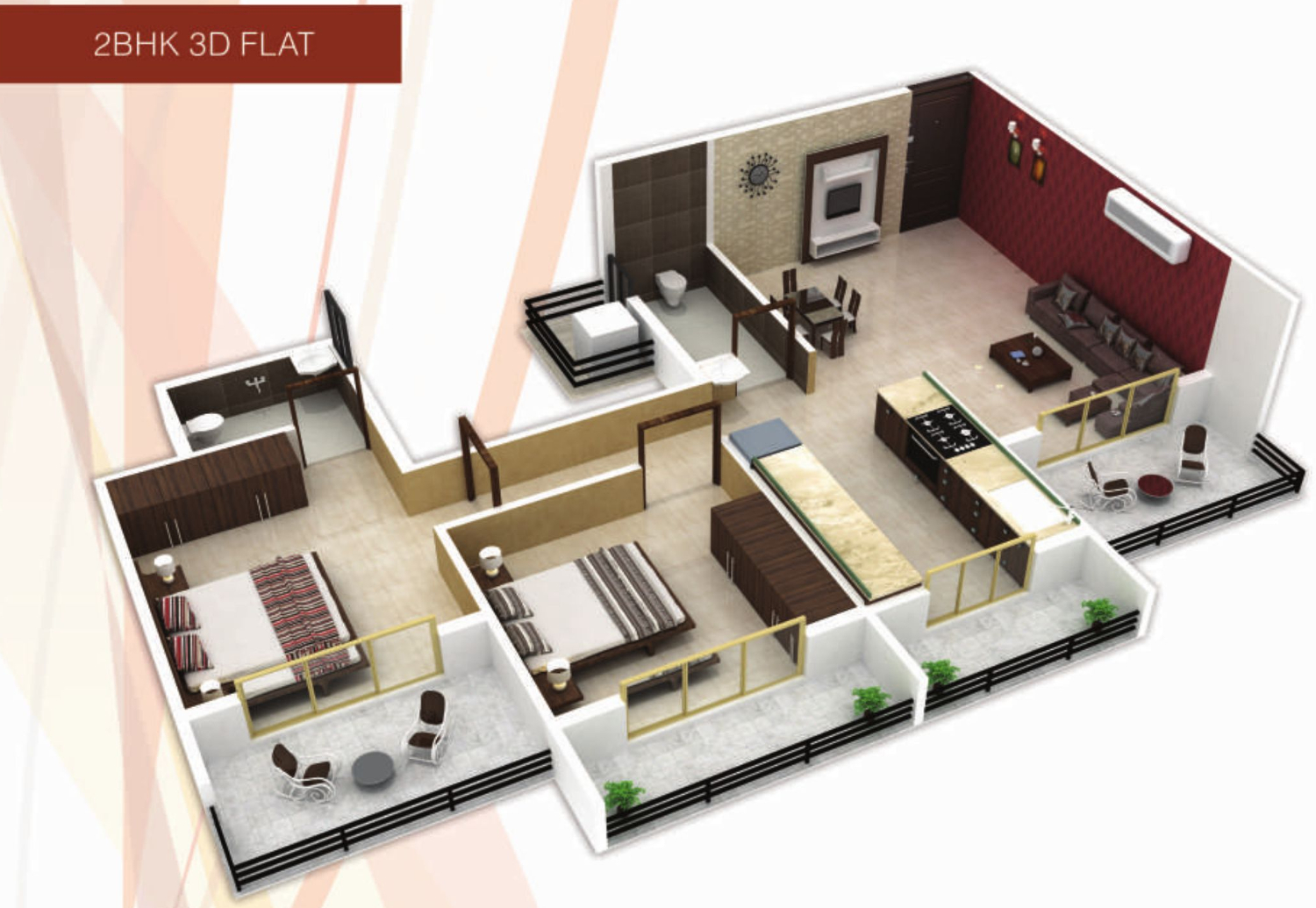 3DFloorPlan of Dweepmala Prathamesh Home