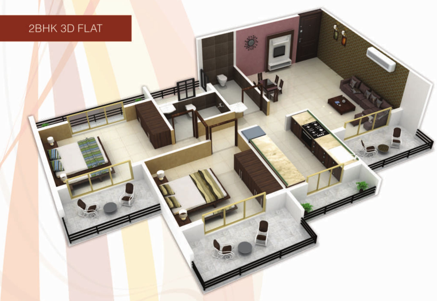3DFloorPlan of Dweepmala Prathamesh Home