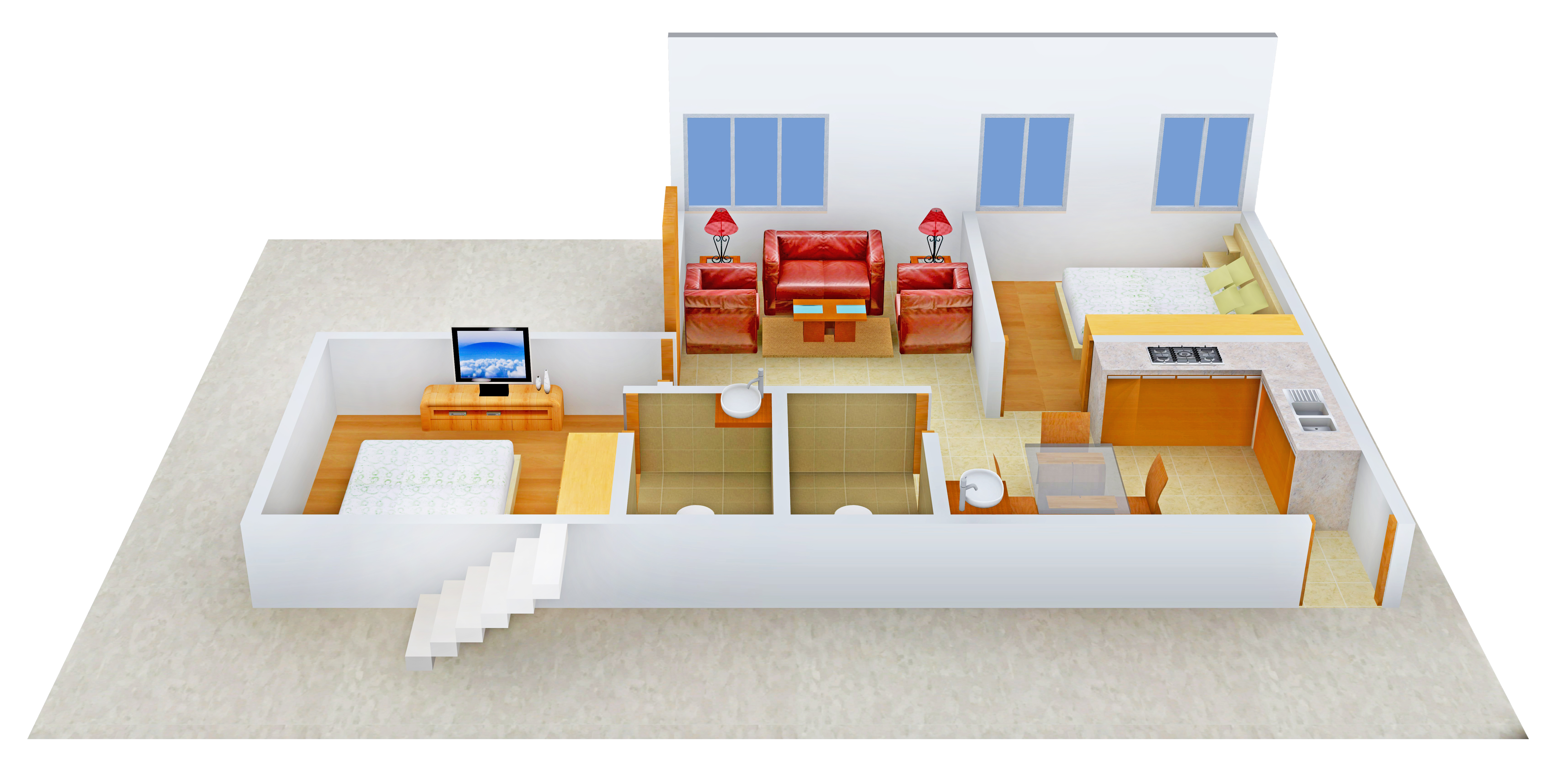 3DFloorPlan of Reputed Millennium Valley