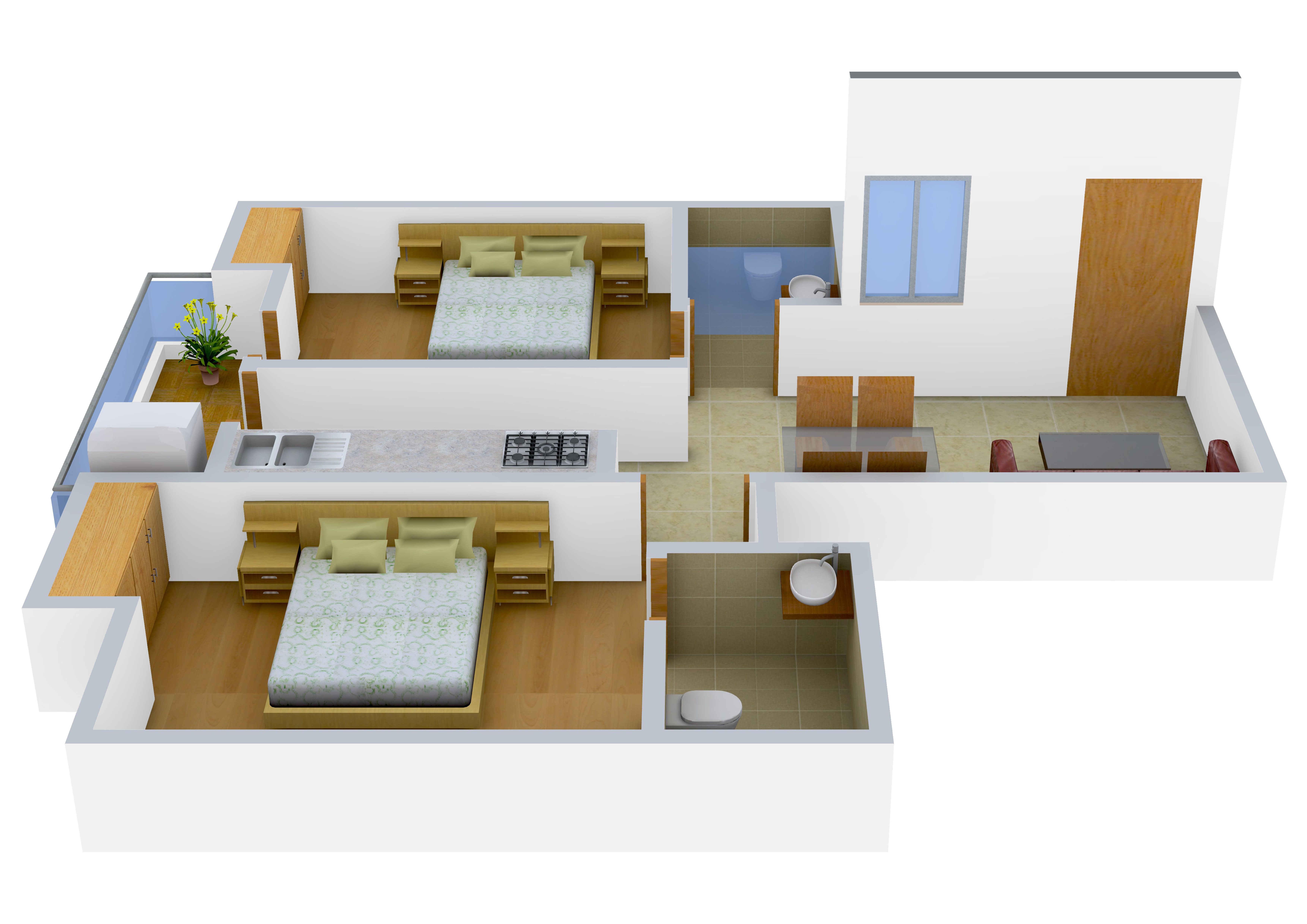 3DFloorPlan of Sheetalnath Paradise