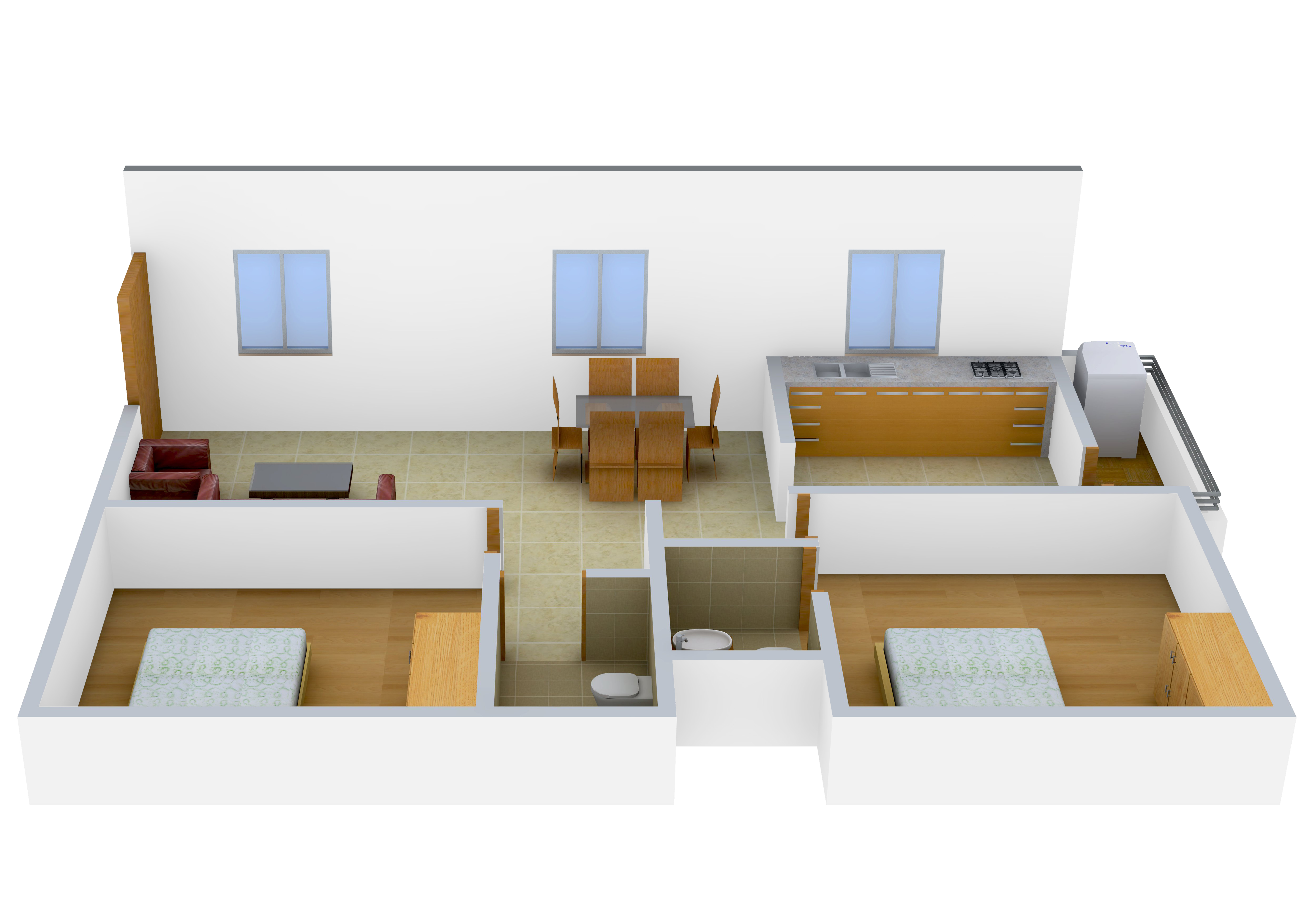 3DFloorPlan of i1 Sai Comforts