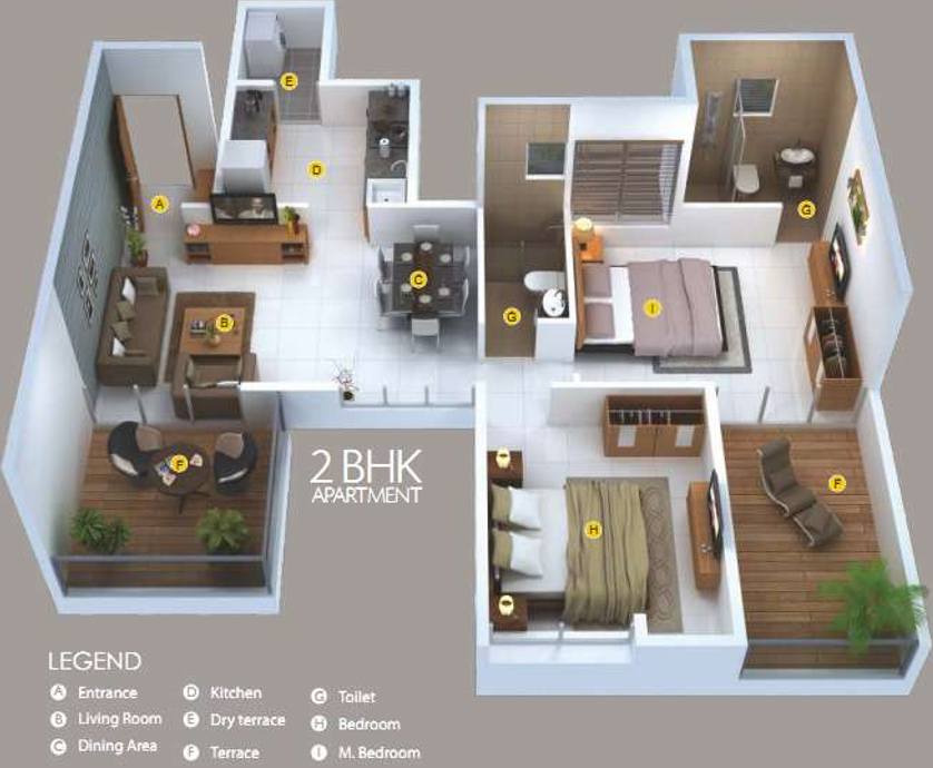 3DFloorPlan of Shubh Casa Feliz