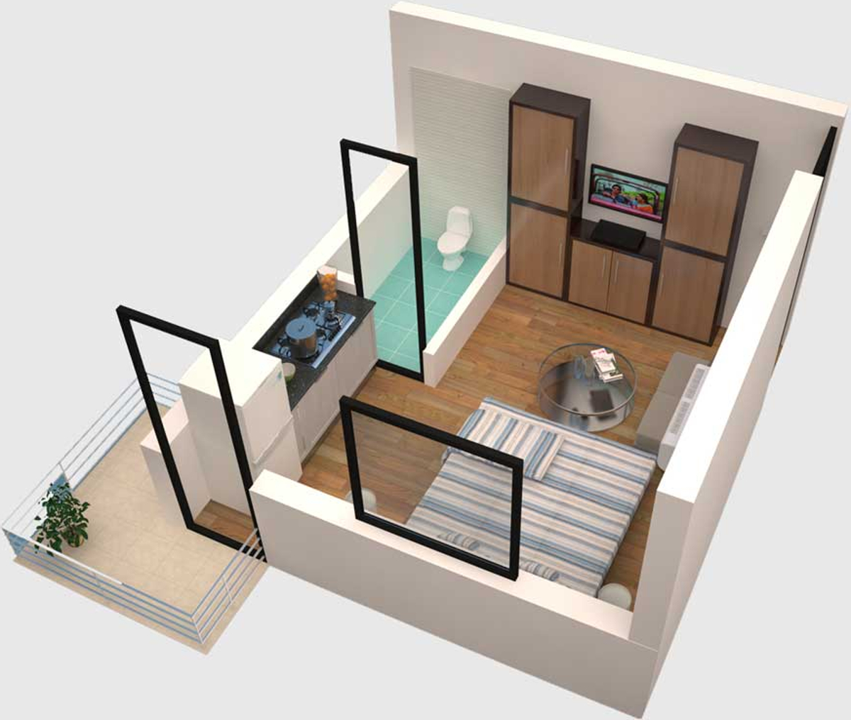 3DFloorPlan of Whitepaper Leisure Home