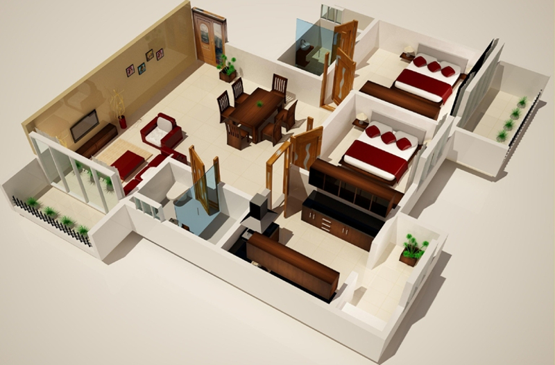 3DFloorPlan of Sharada Residency