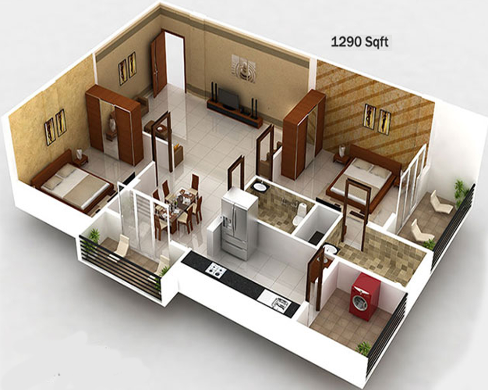 3DFloorPlan of Srinidhi Apartments