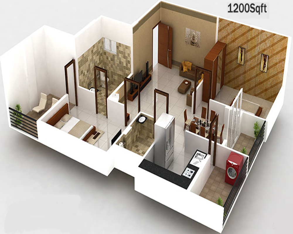 3DFloorPlan of Srinidhi Apartments