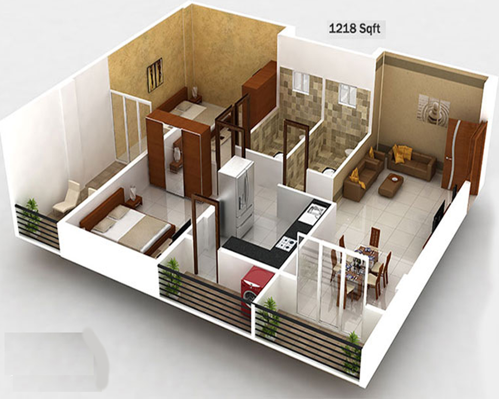 3DFloorPlan of Srinidhi Apartments