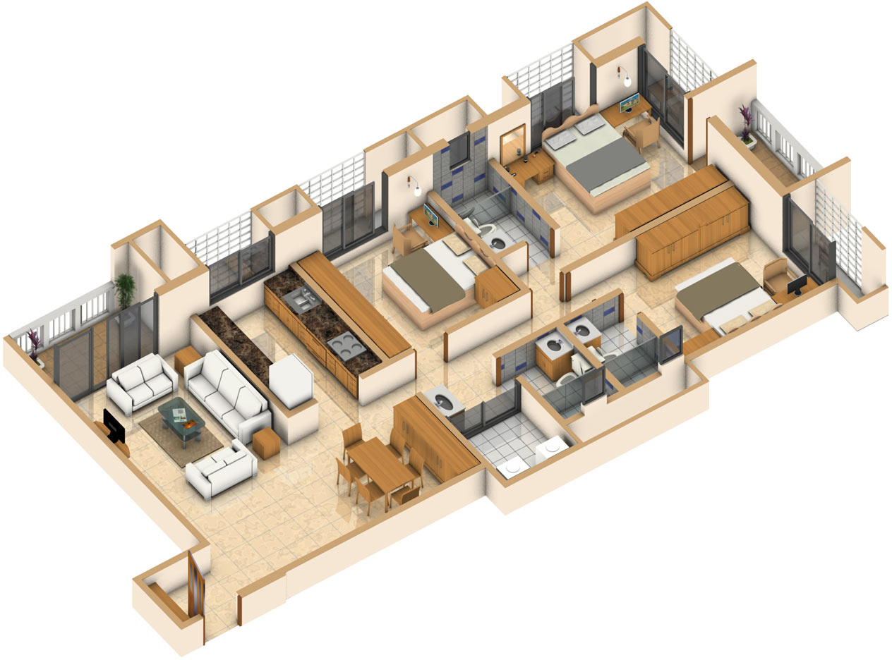 3DFloorPlan of Grasslands Blue Berry Woods
