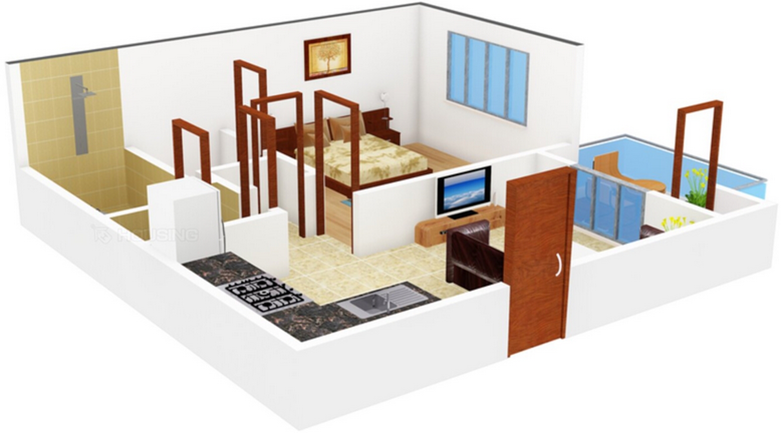 3DFloorPlan of Mangalam Shrushti