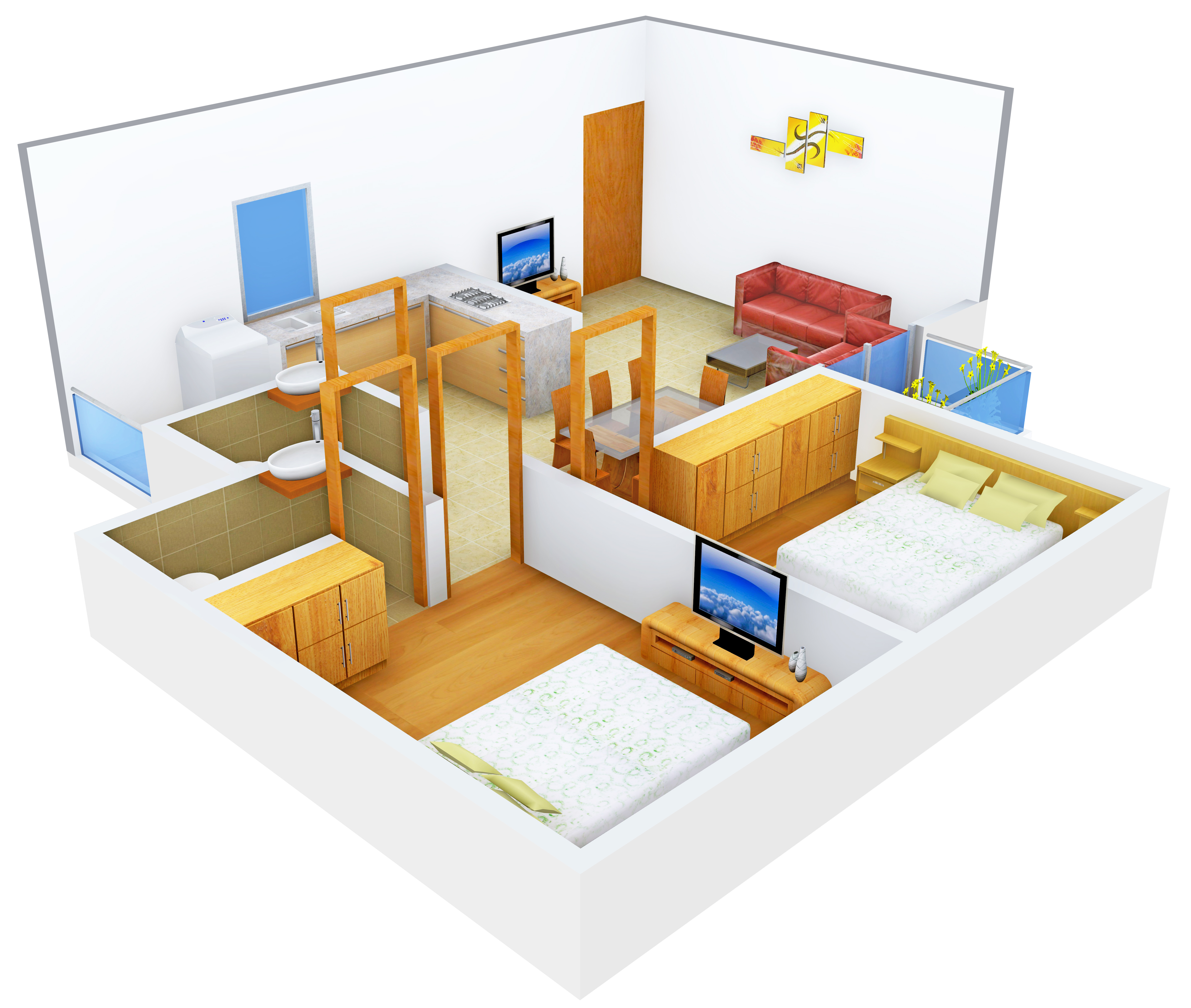3DFloorPlan of Shree The Mark Phase 1