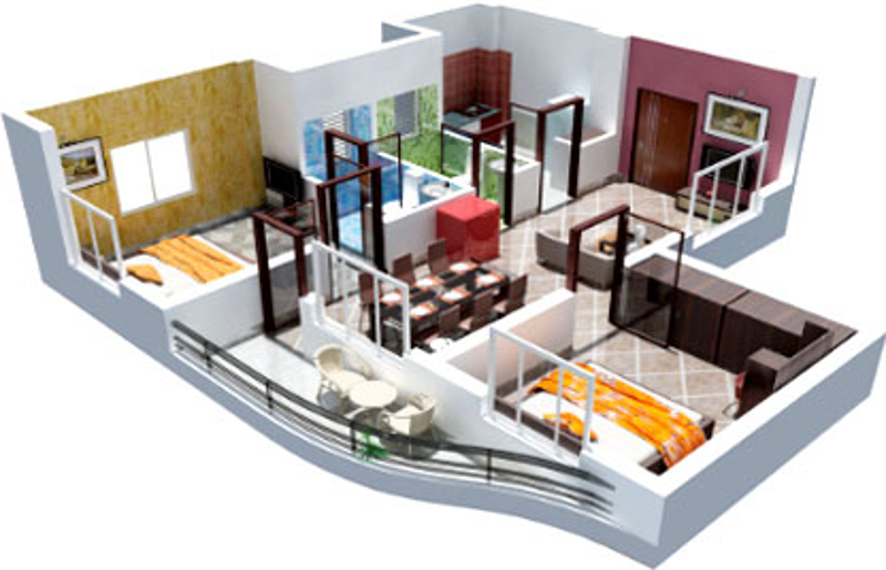3DFloorPlan of Shree Sai Neelayam