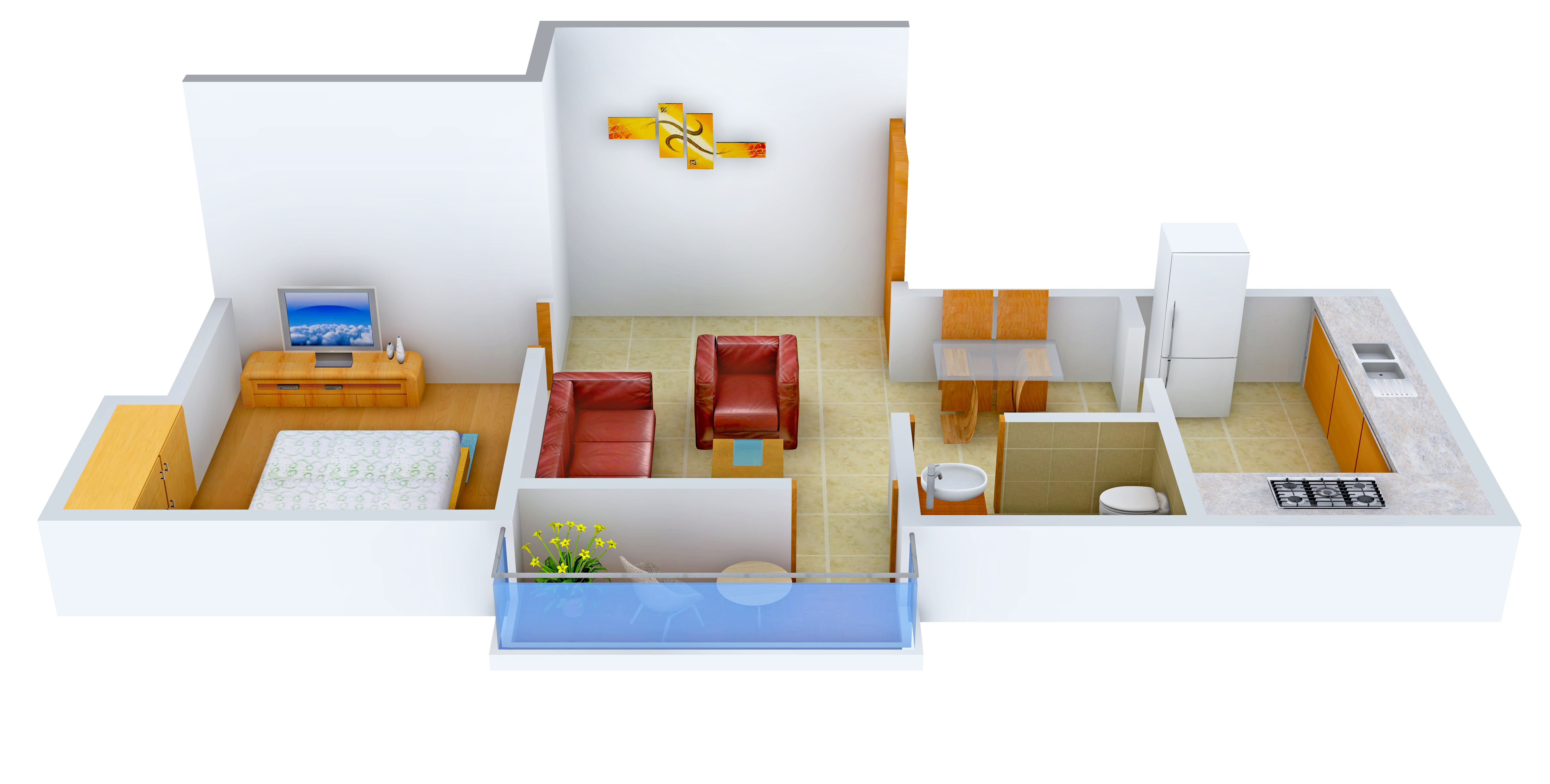 3DFloorPlan of Minnath Amethyst