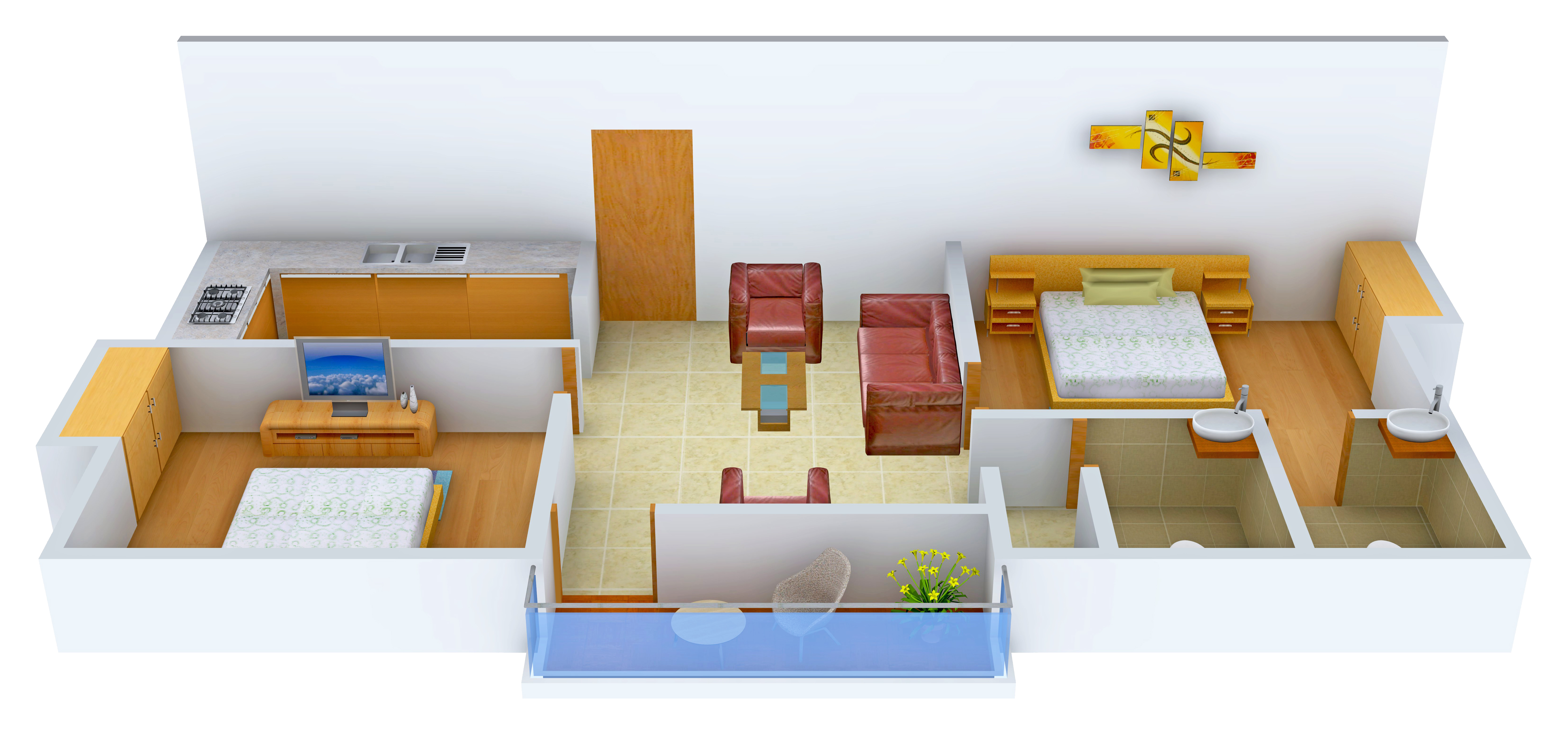 3DFloorPlan of Minnath Amethyst