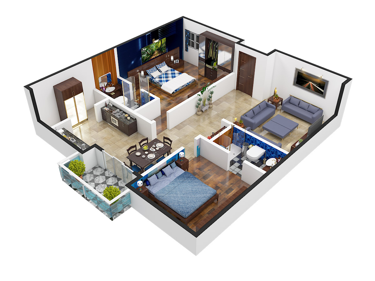 3DFloorPlan of Indis Jade At City