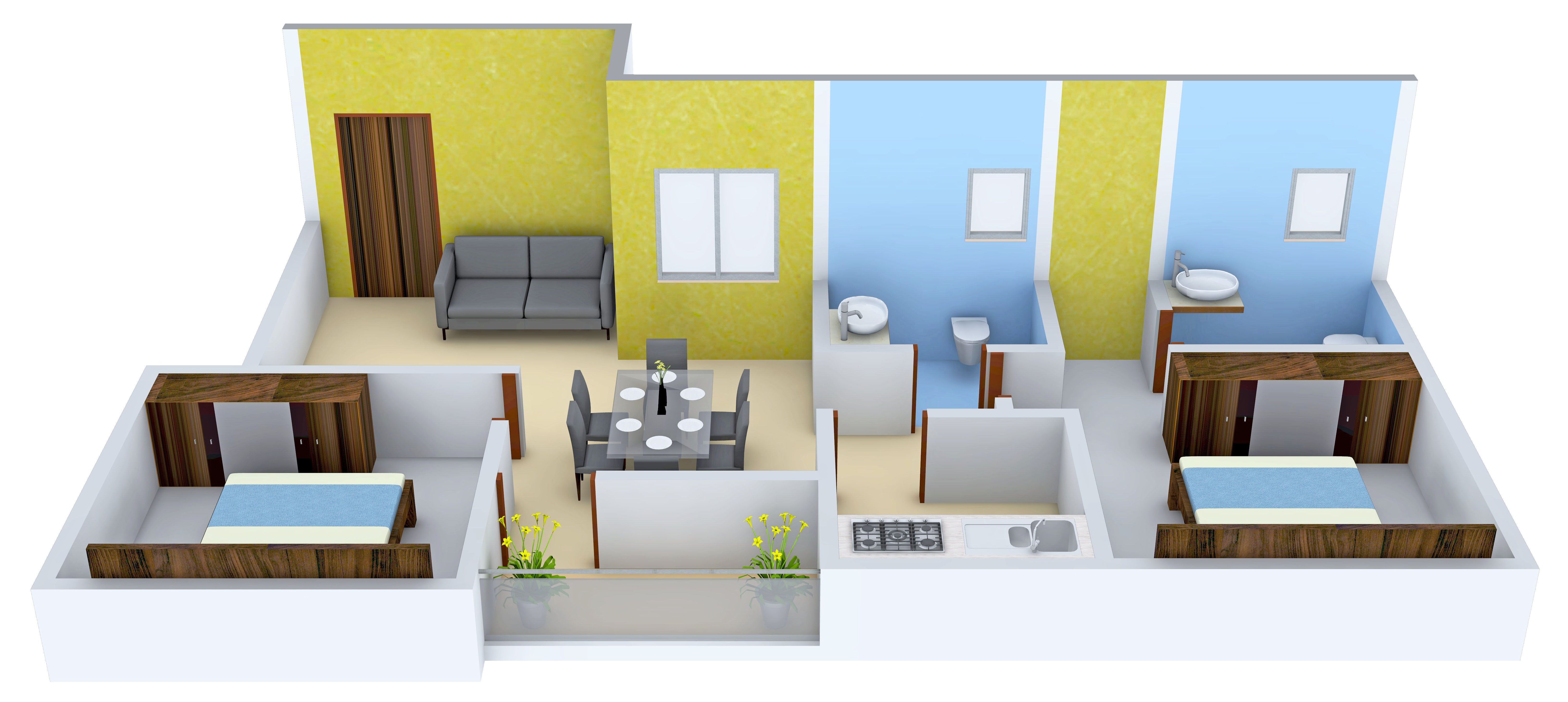 3DFloorPlan of Sunny Crest