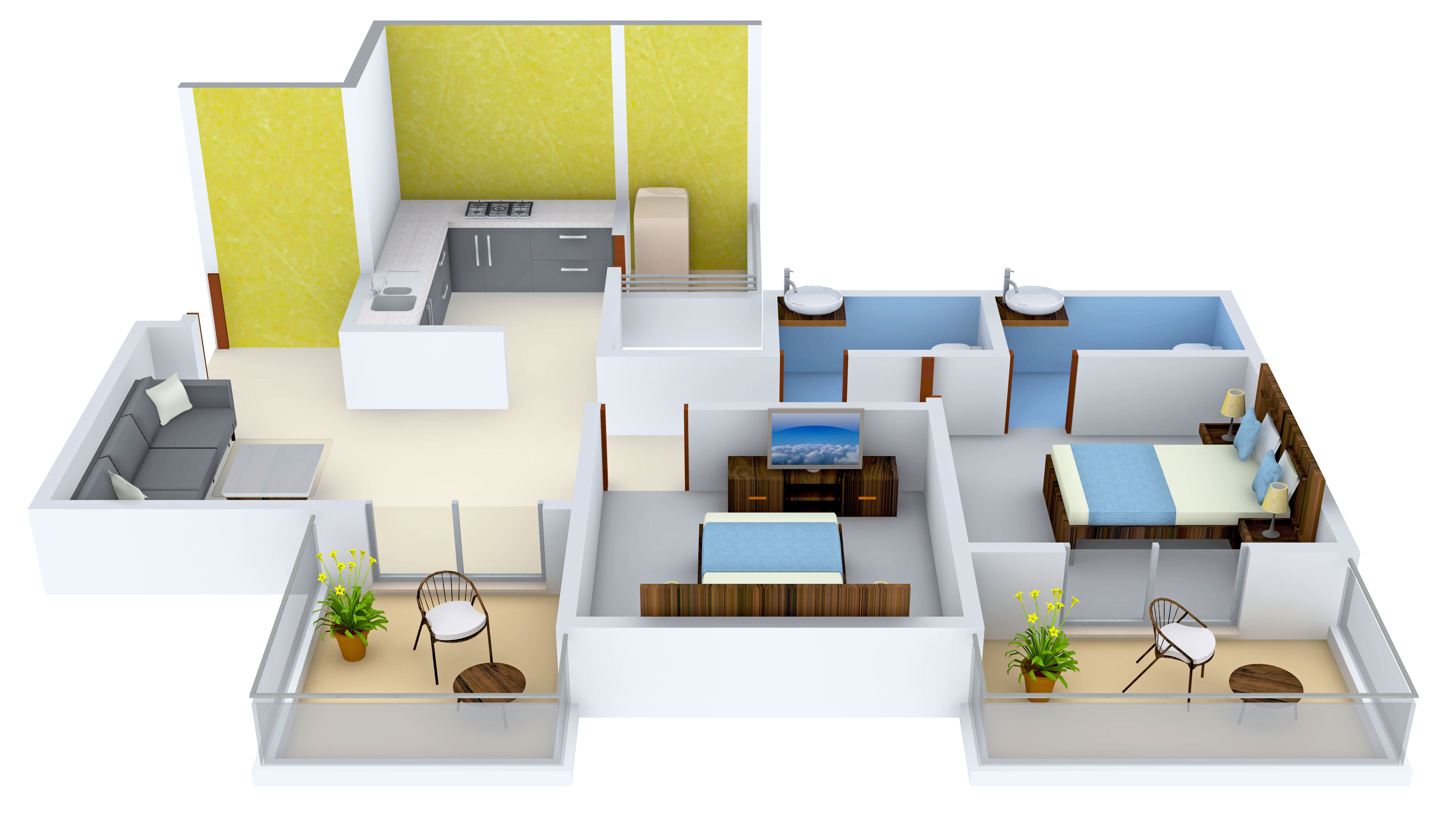 3DFloorPlan of Raghvendra Akashvedh