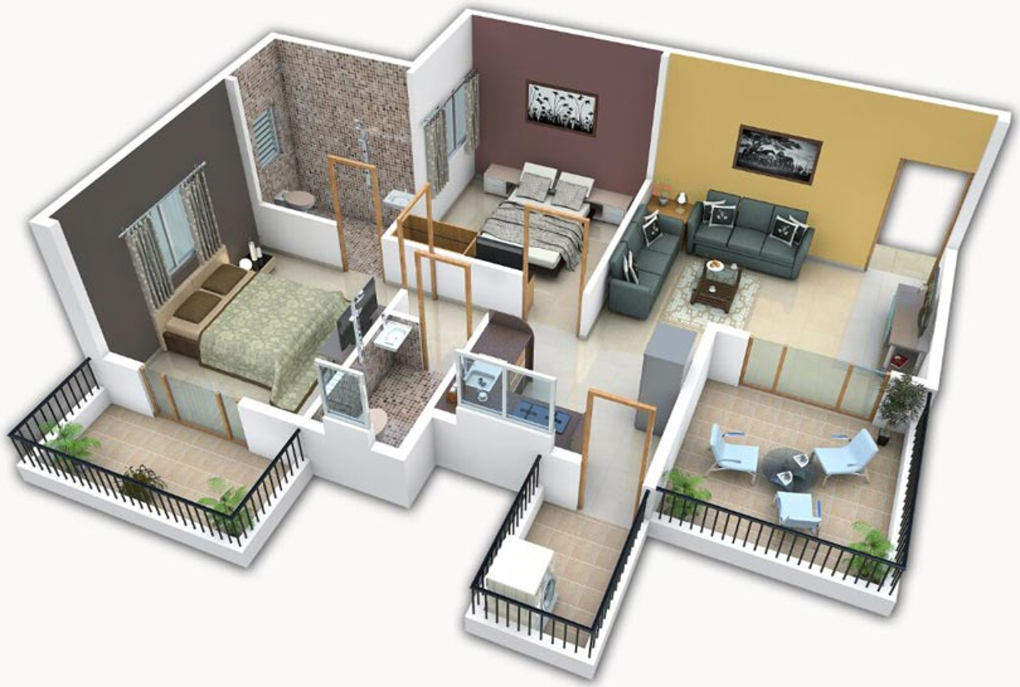 3DFloorPlan of Tulsi Aangan Phase II