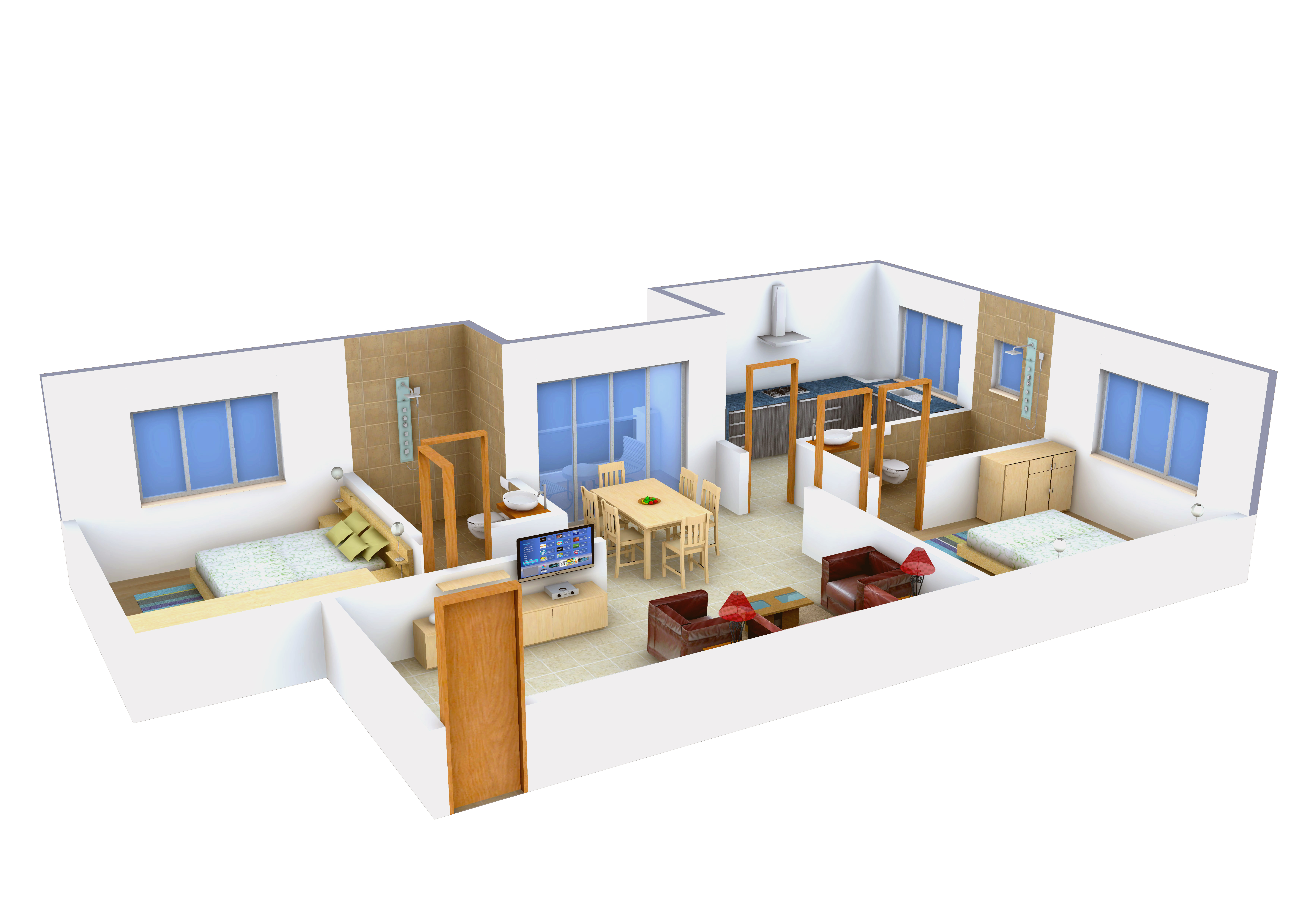 3DFloorPlan of Sandhu Ekam Park View