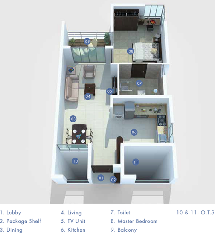 3DFloorPlan of Brigade Orchards Parkside