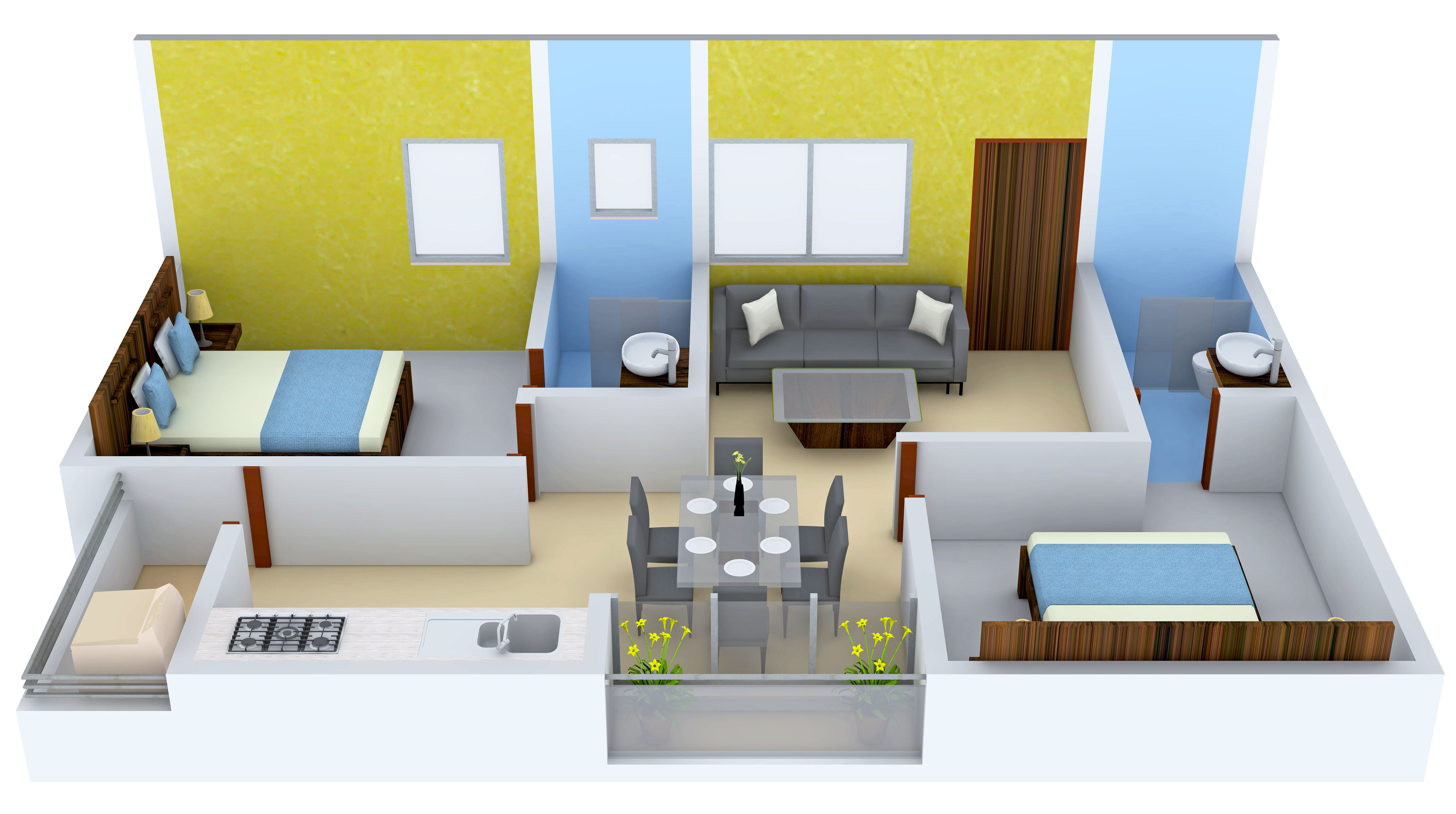 3DFloorPlan of Whitestone Veroso