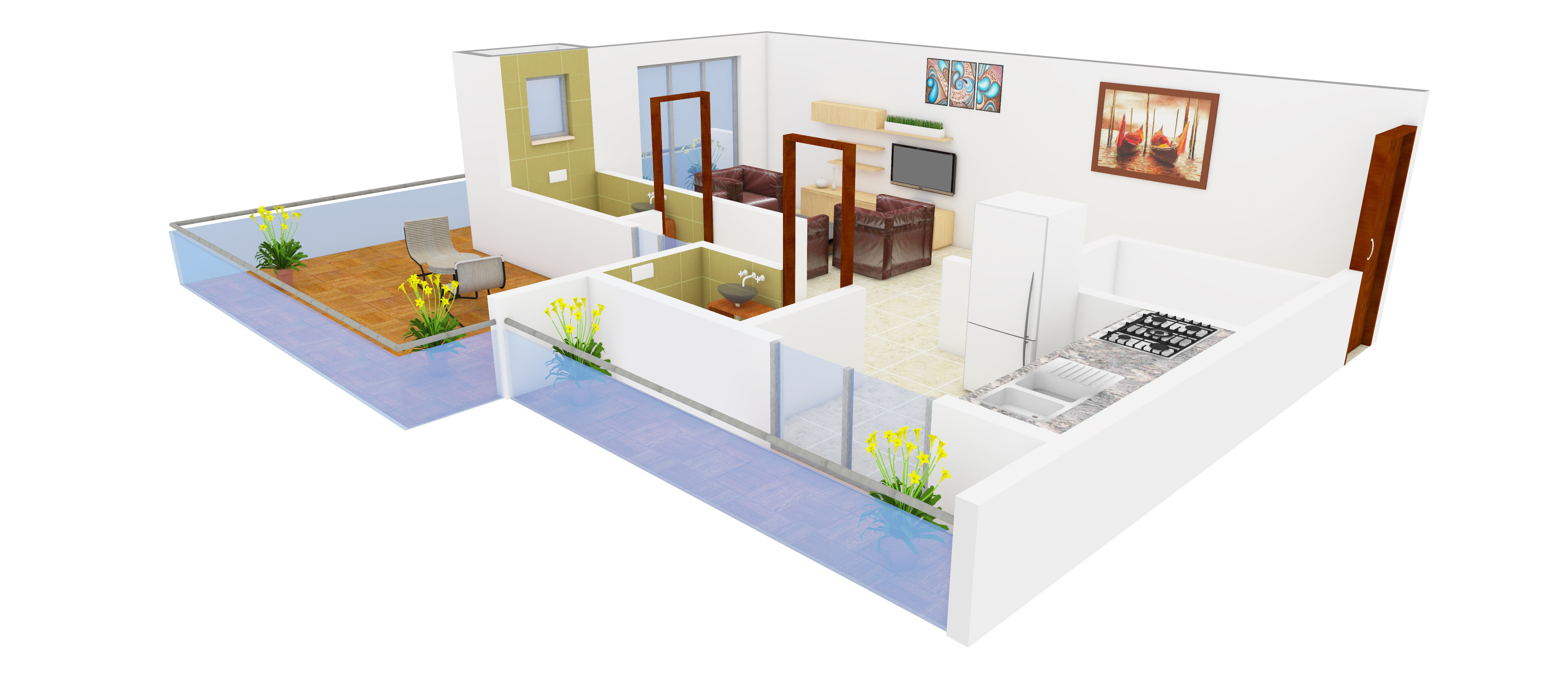 3DFloorPlan of Space India Kartikay Kunj
