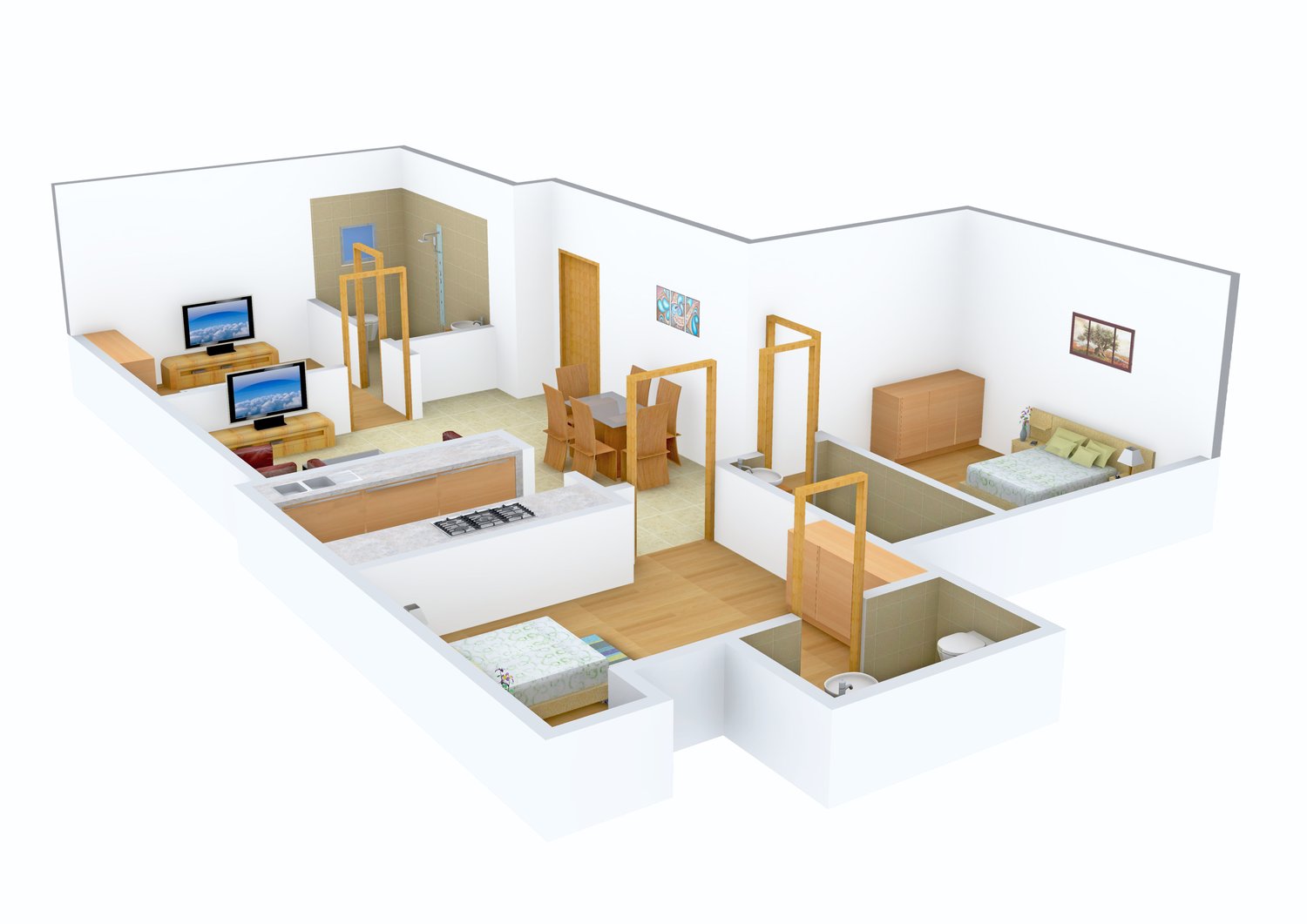 3DFloorPlan of Bharat Optimus