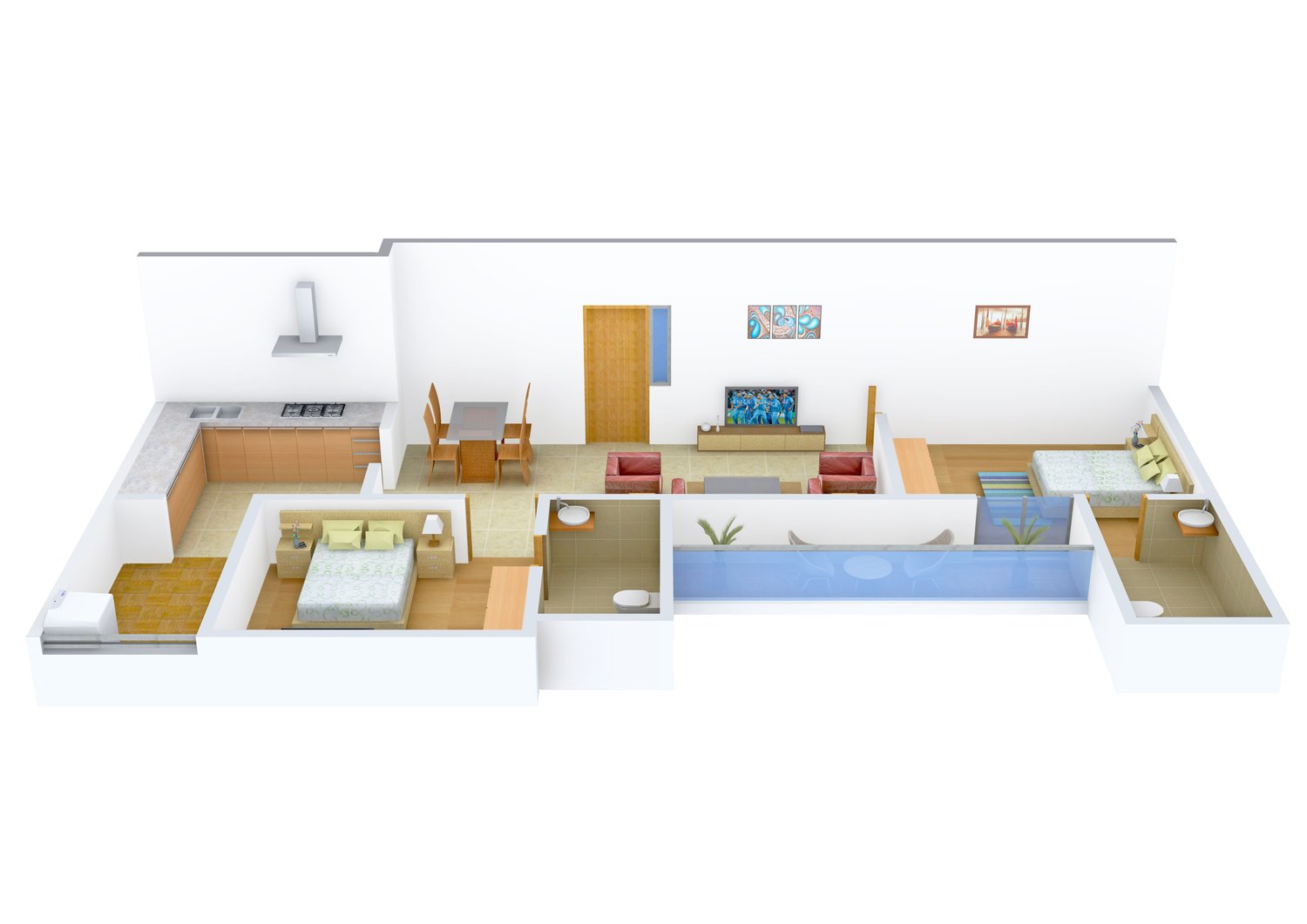 3DFloorPlan of Kriticons Jirawala Paradise