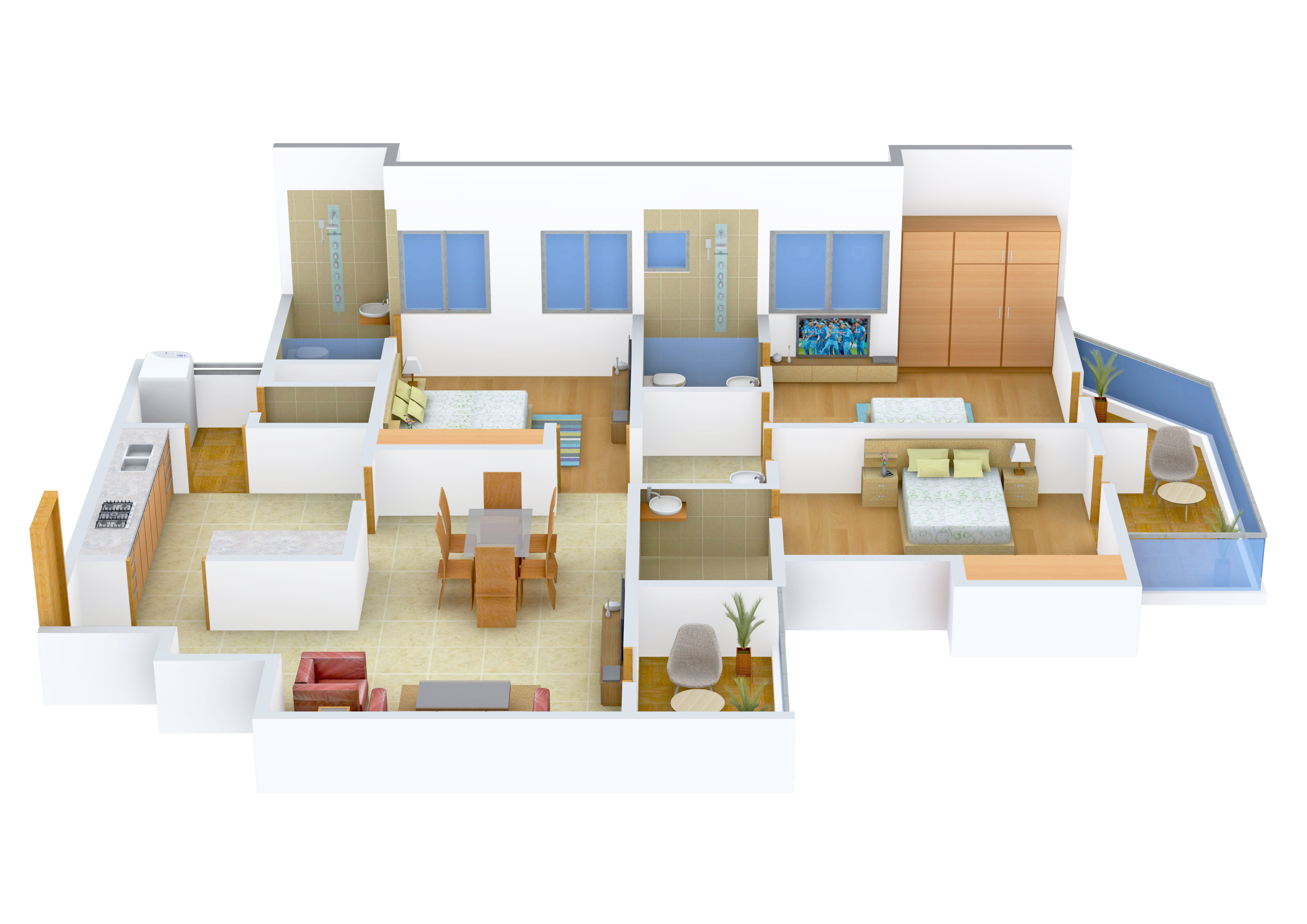 3DFloorPlan of Trinity Periyar Winds