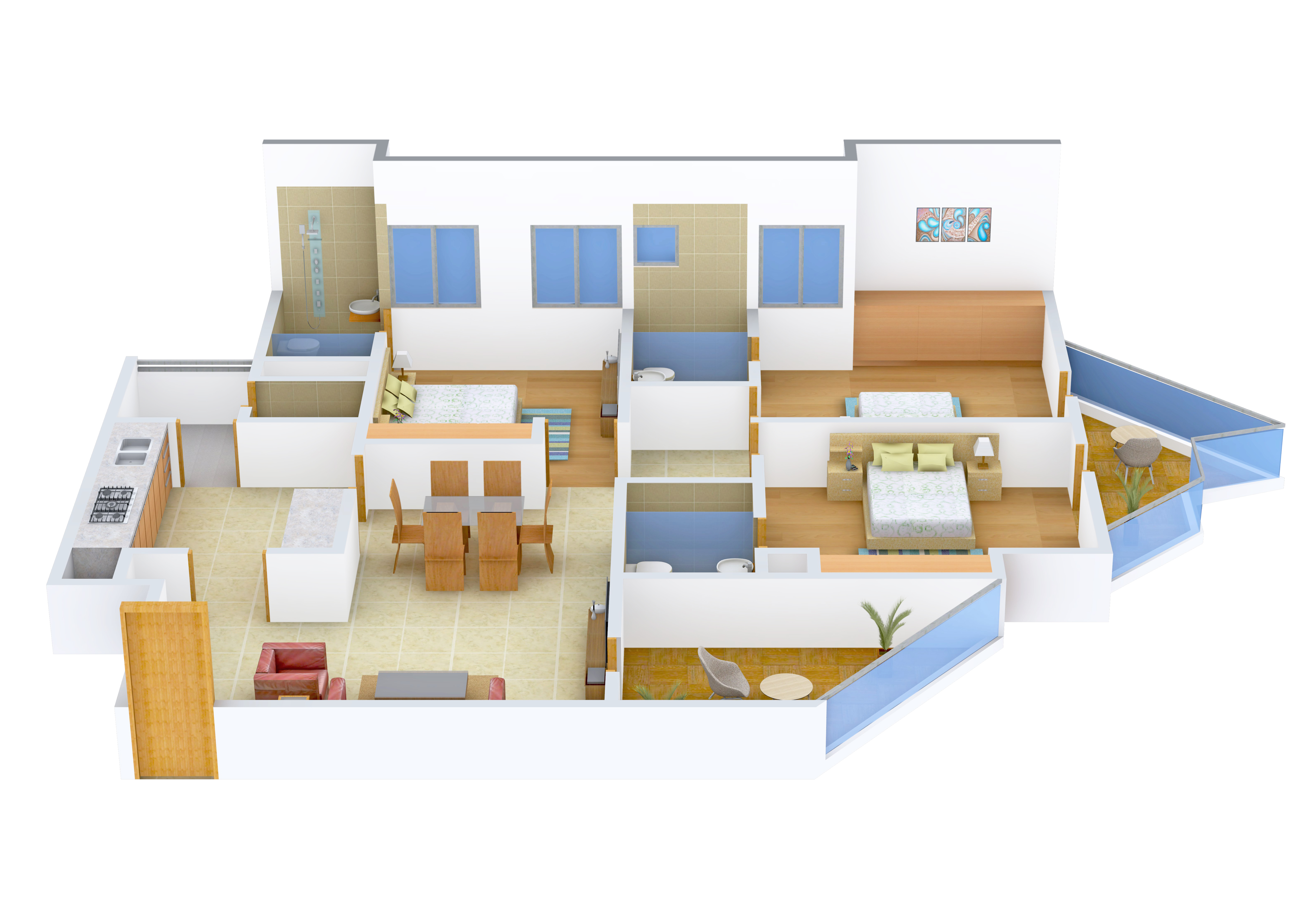 3DFloorPlan of Trinity Periyar Winds