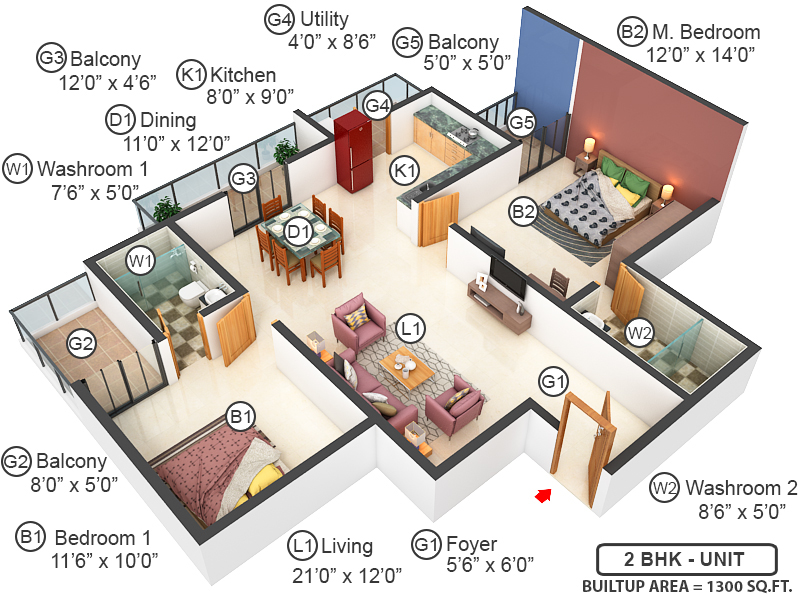 3DFloorPlan of Nandi Homes