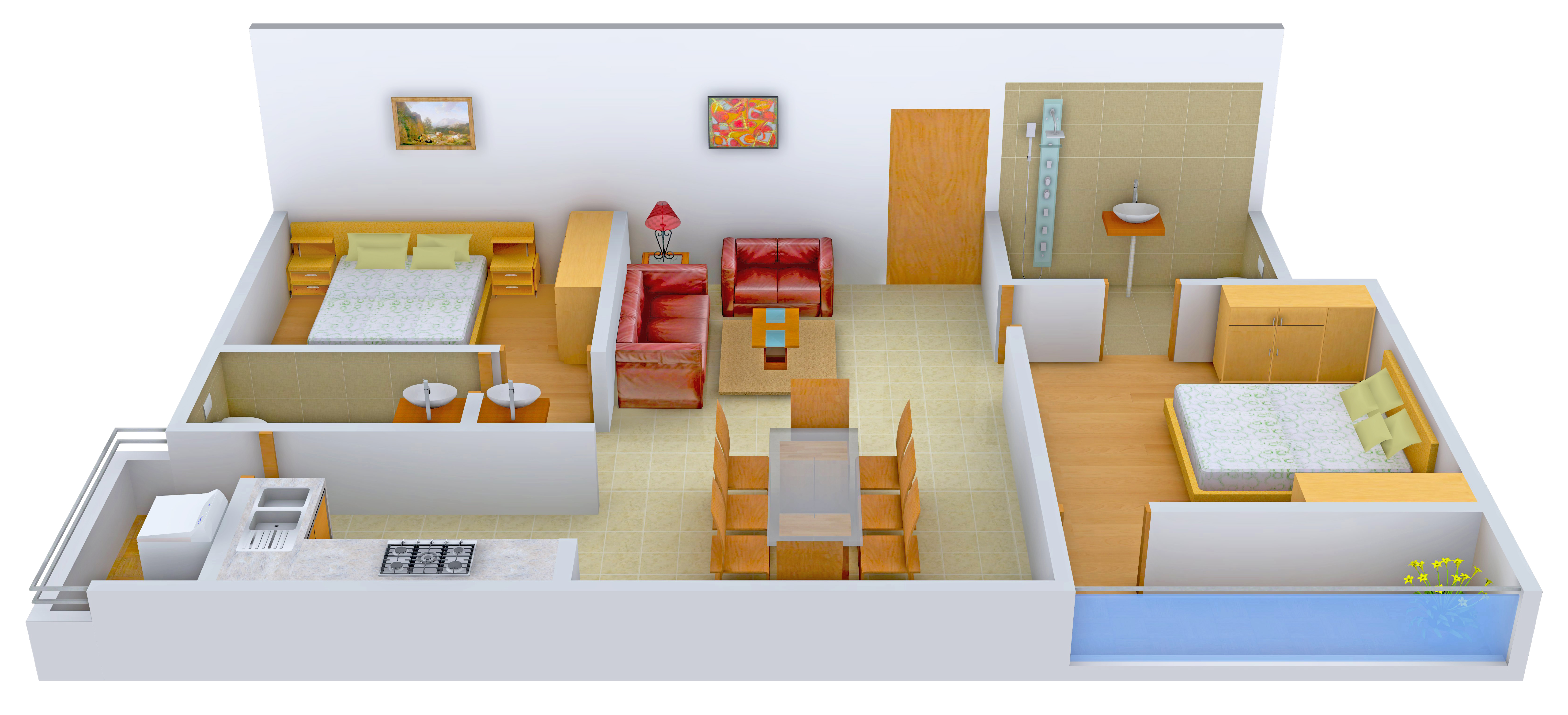 3DFloorPlan of Kumari Tusti