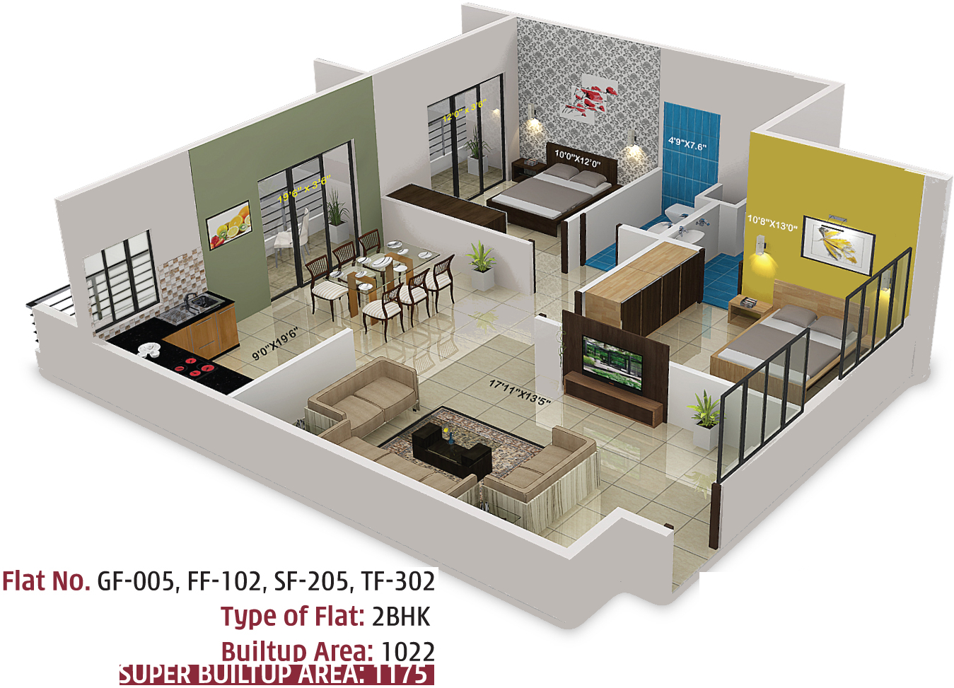 3DFloorPlan of Sree Reddy Sun Moon