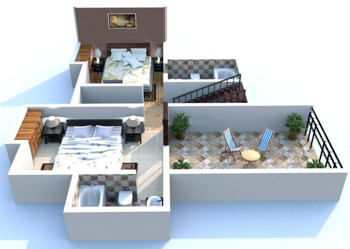 Upper Level Duplex Plan