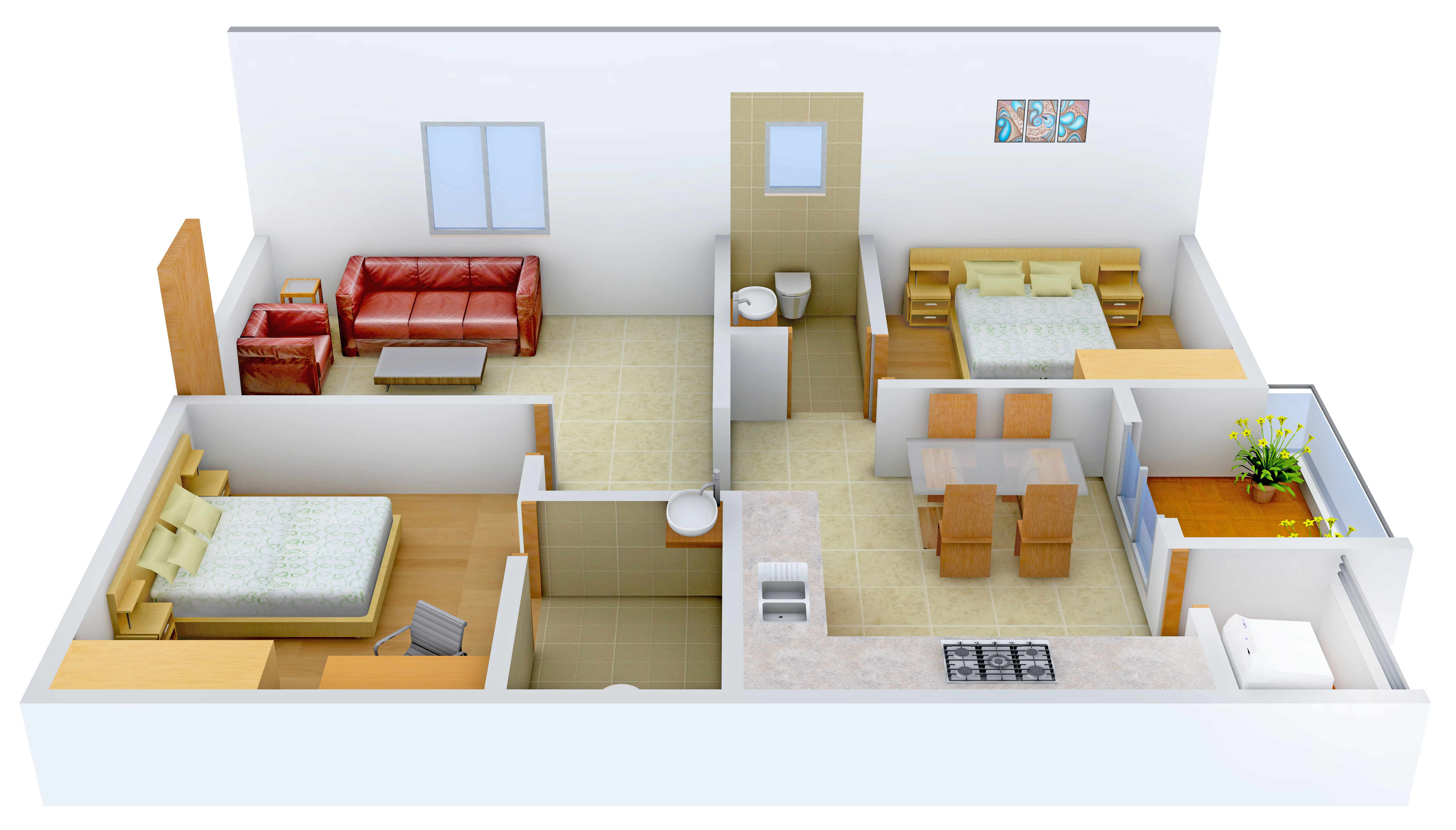 3DFloorPlan of Disha Windsor Gardens