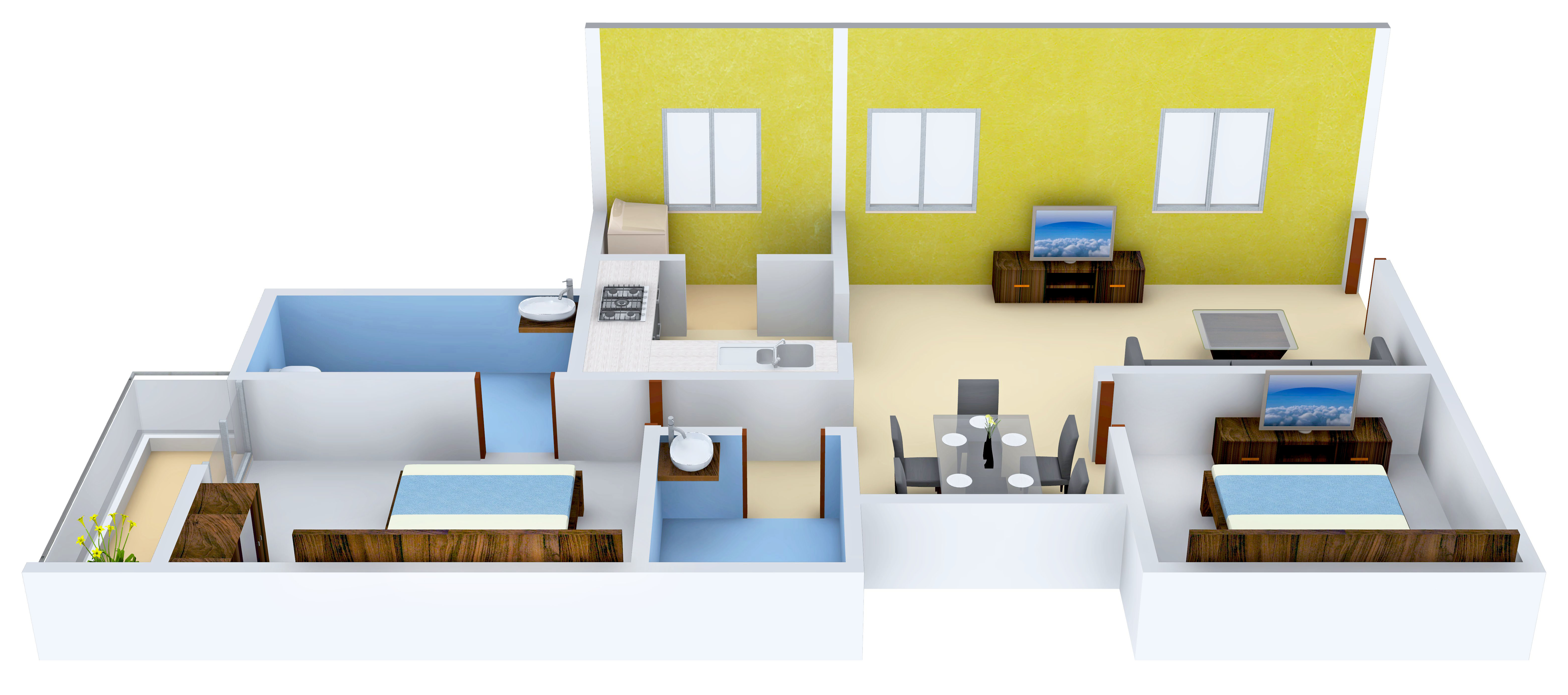 3DFloorPlan of SS Vrudhi