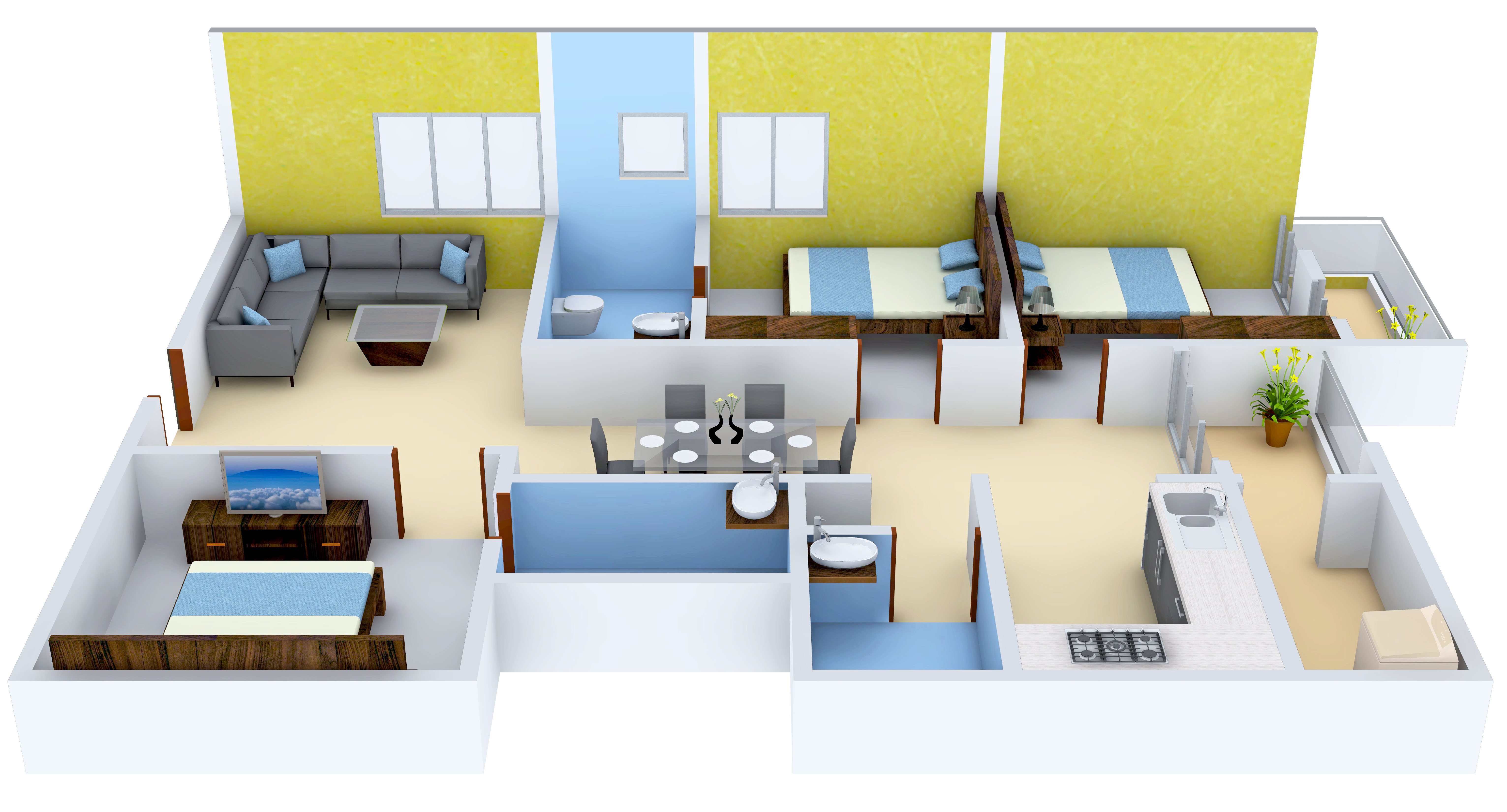 3DFloorPlan of SS Vrudhi