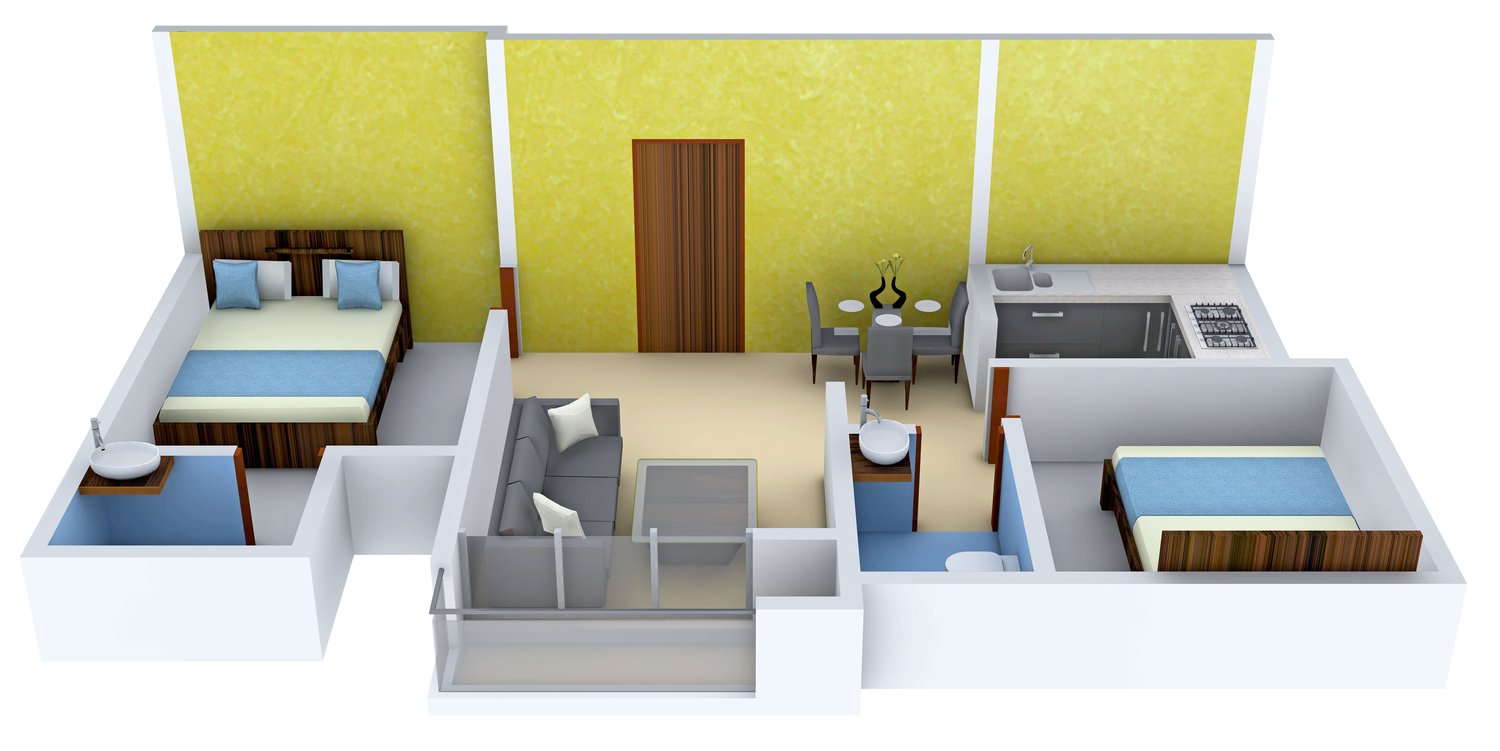 3DFloorPlan of Shree OHM Towers
