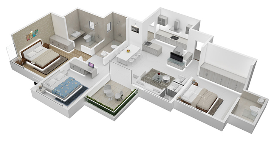 3DFloorPlan of Siddhashila Eela
