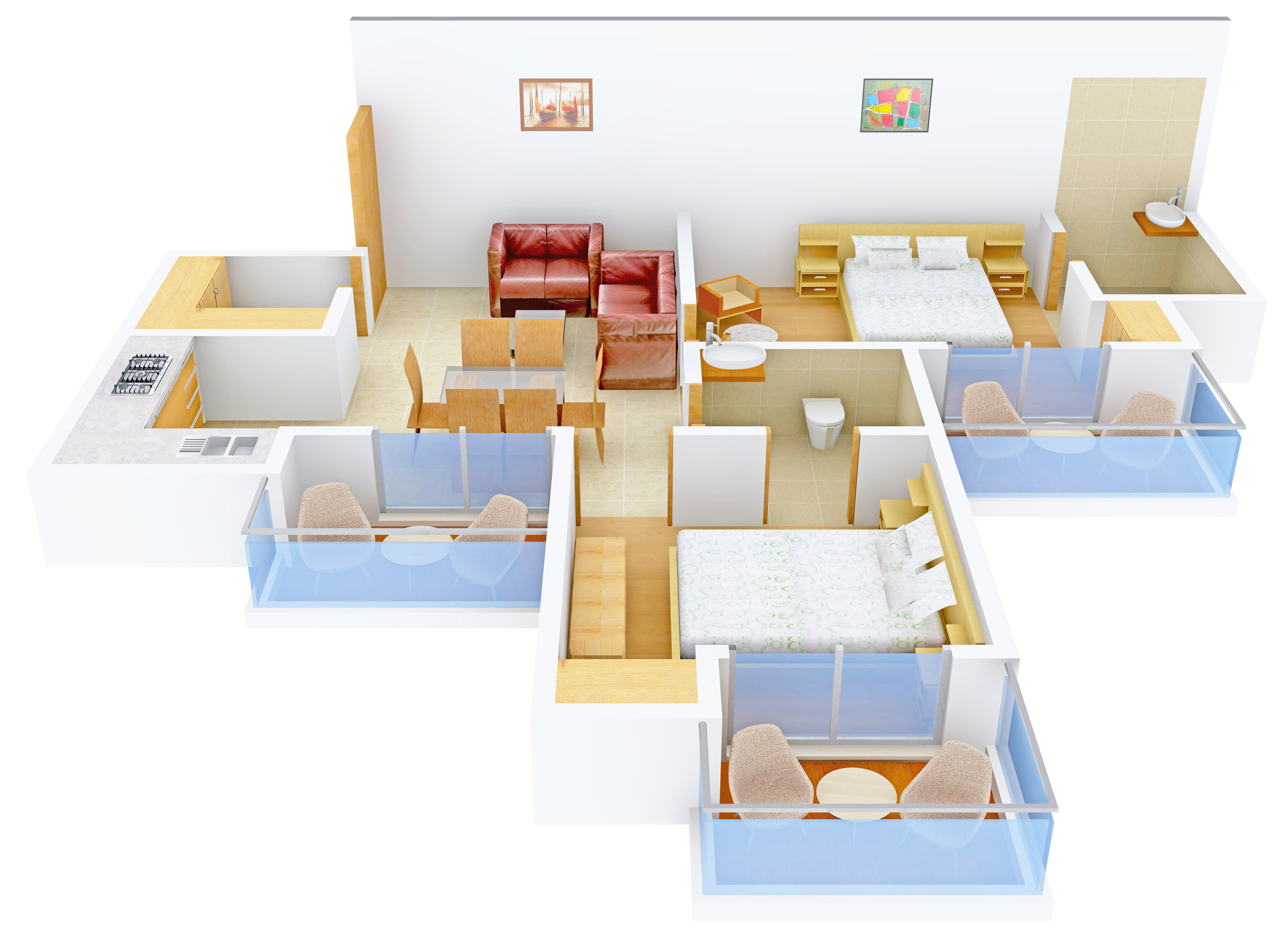 3DFloorPlan of Soham Revu Estate