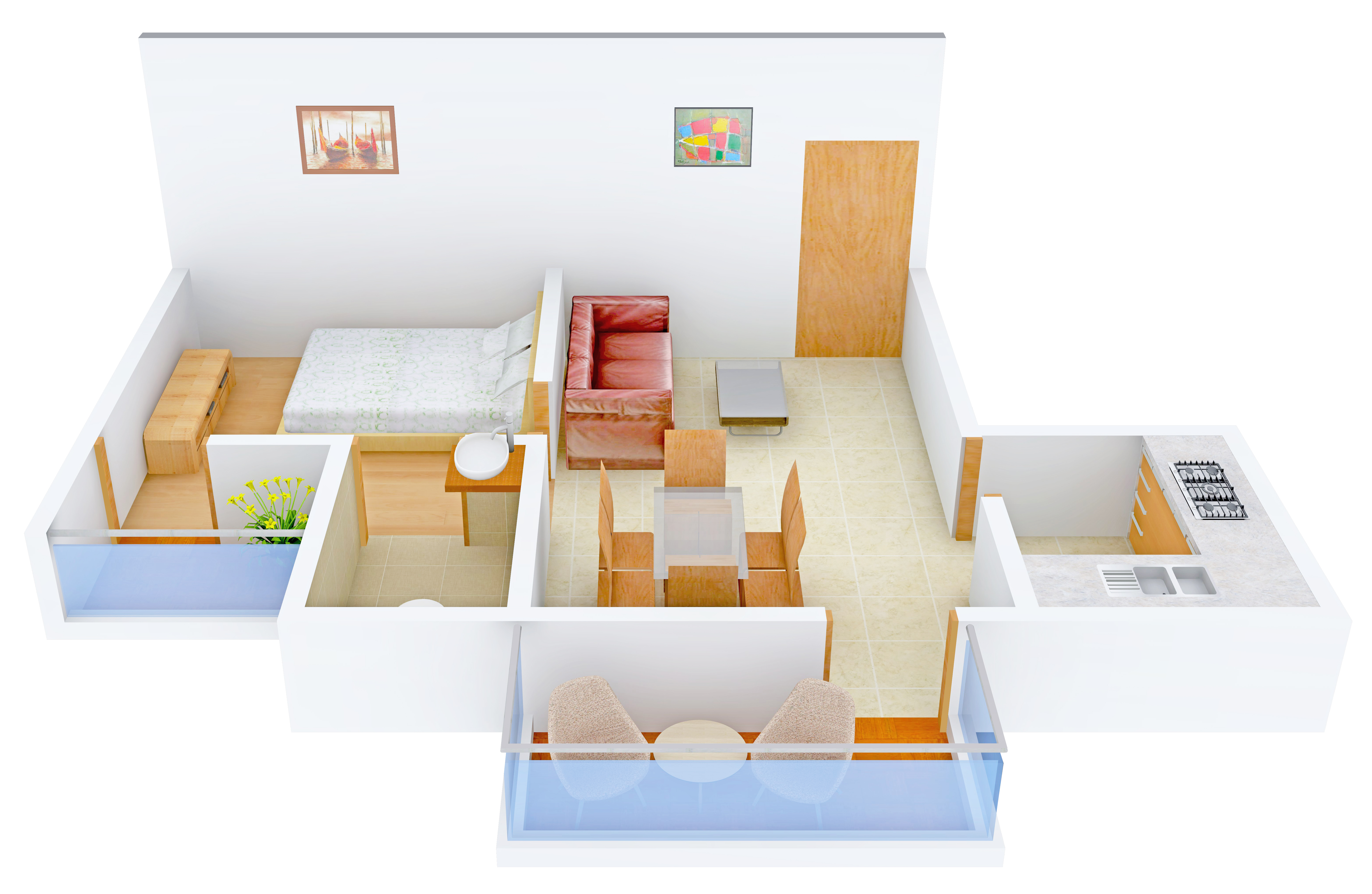 3DFloorPlan of Soham Revu Estate