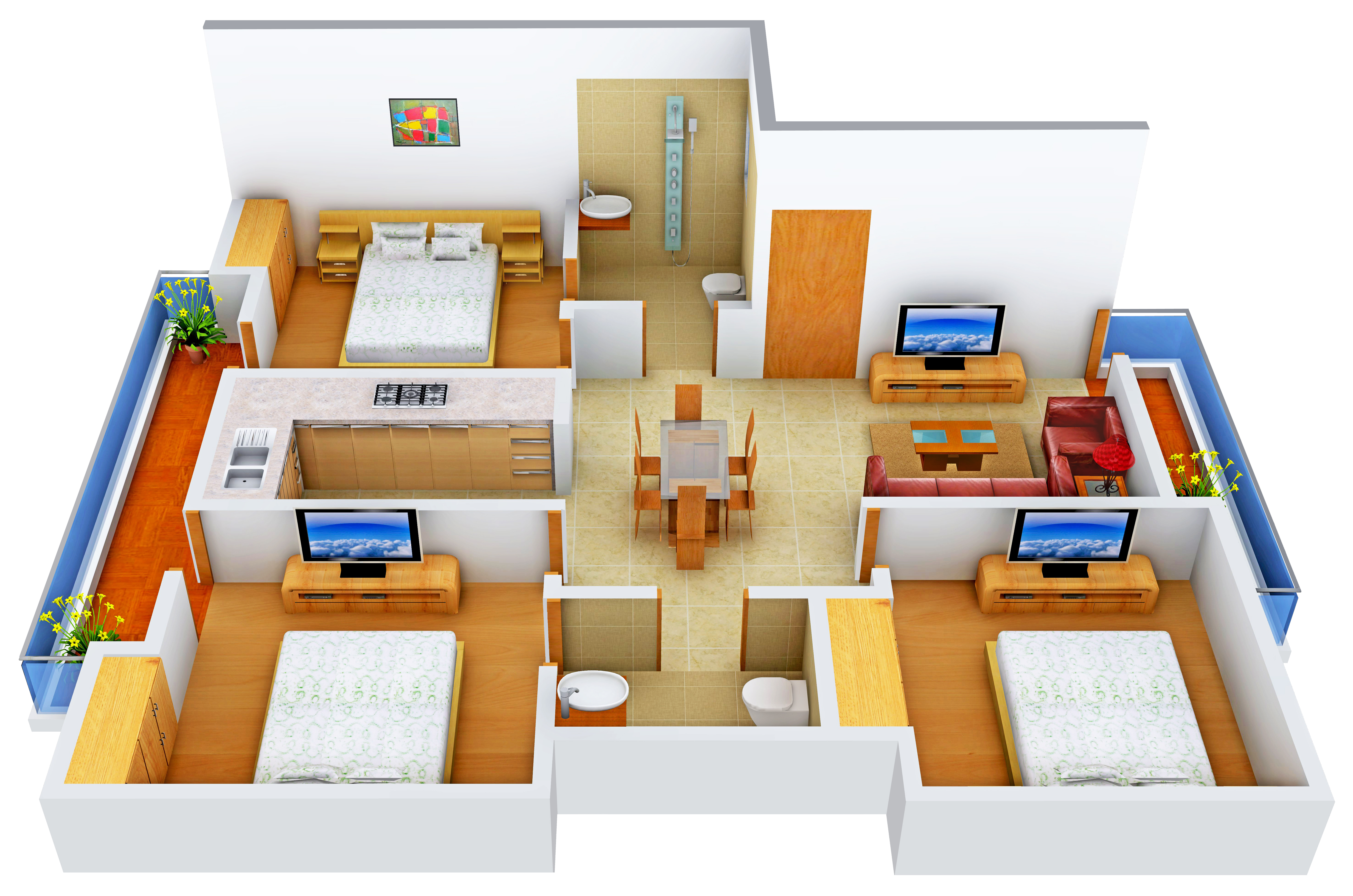 3DFloorPlan of Vision Amari Greens