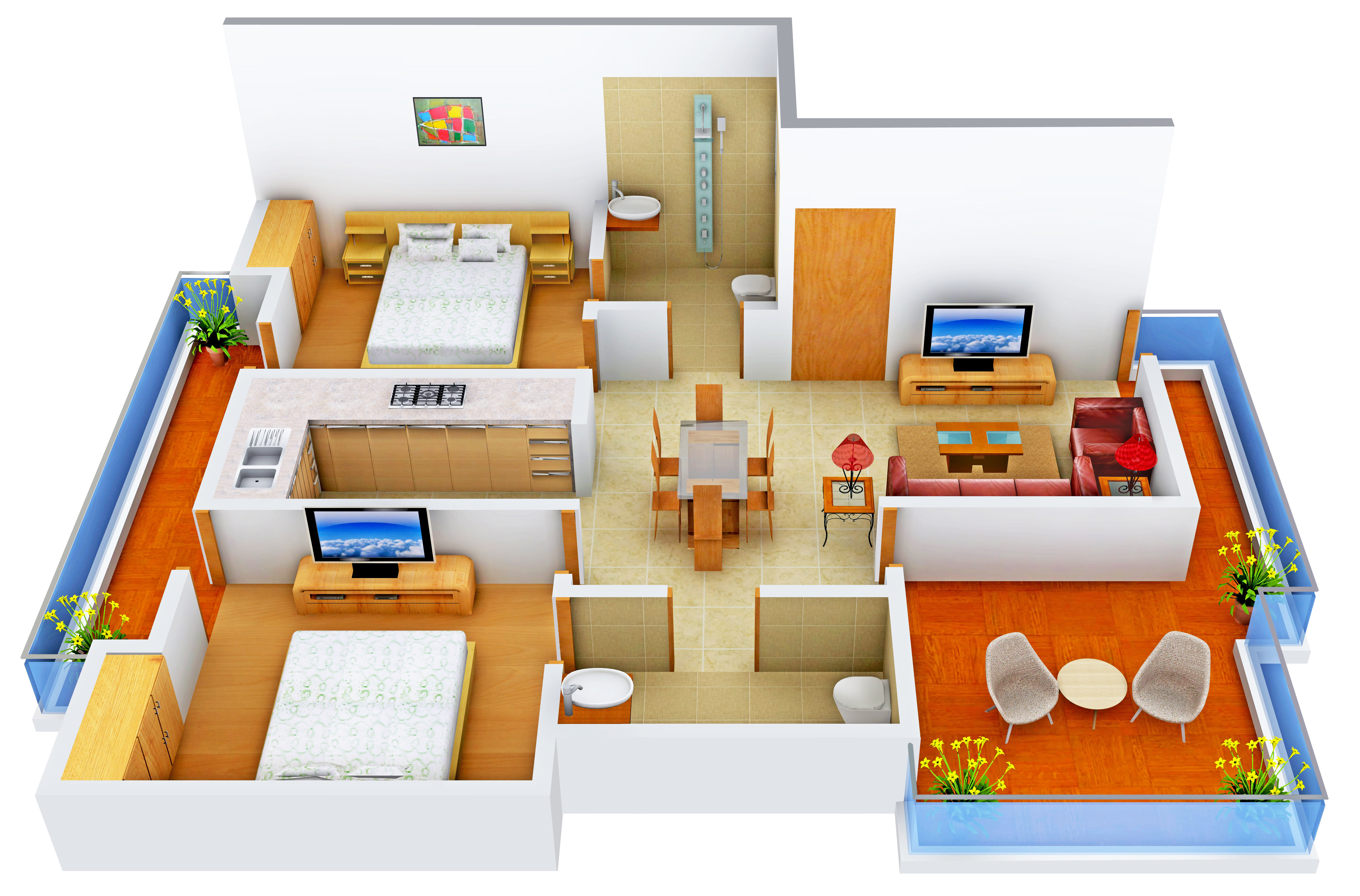 3DFloorPlan of Vision Amari Greens